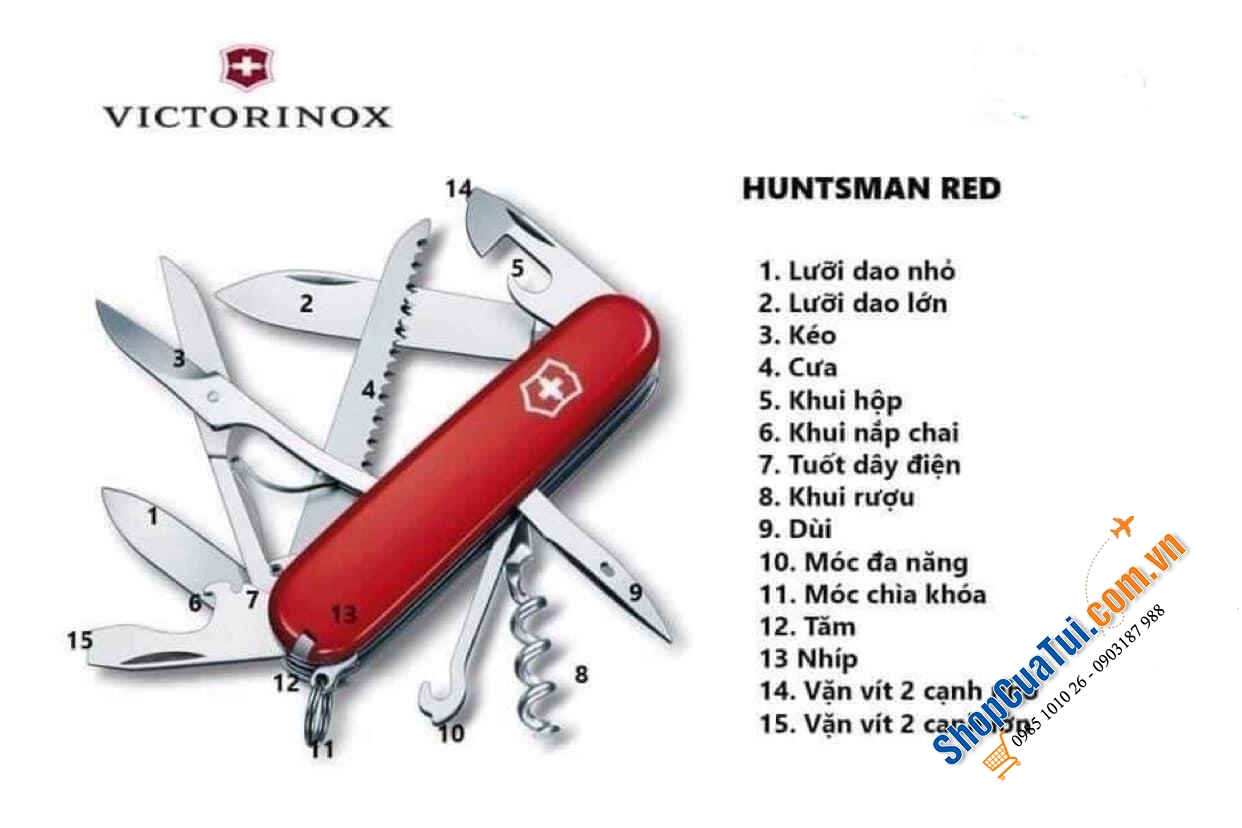 Bấm móng tay - DAO ĐA NĂNG VICTORINOX 17 MÓN