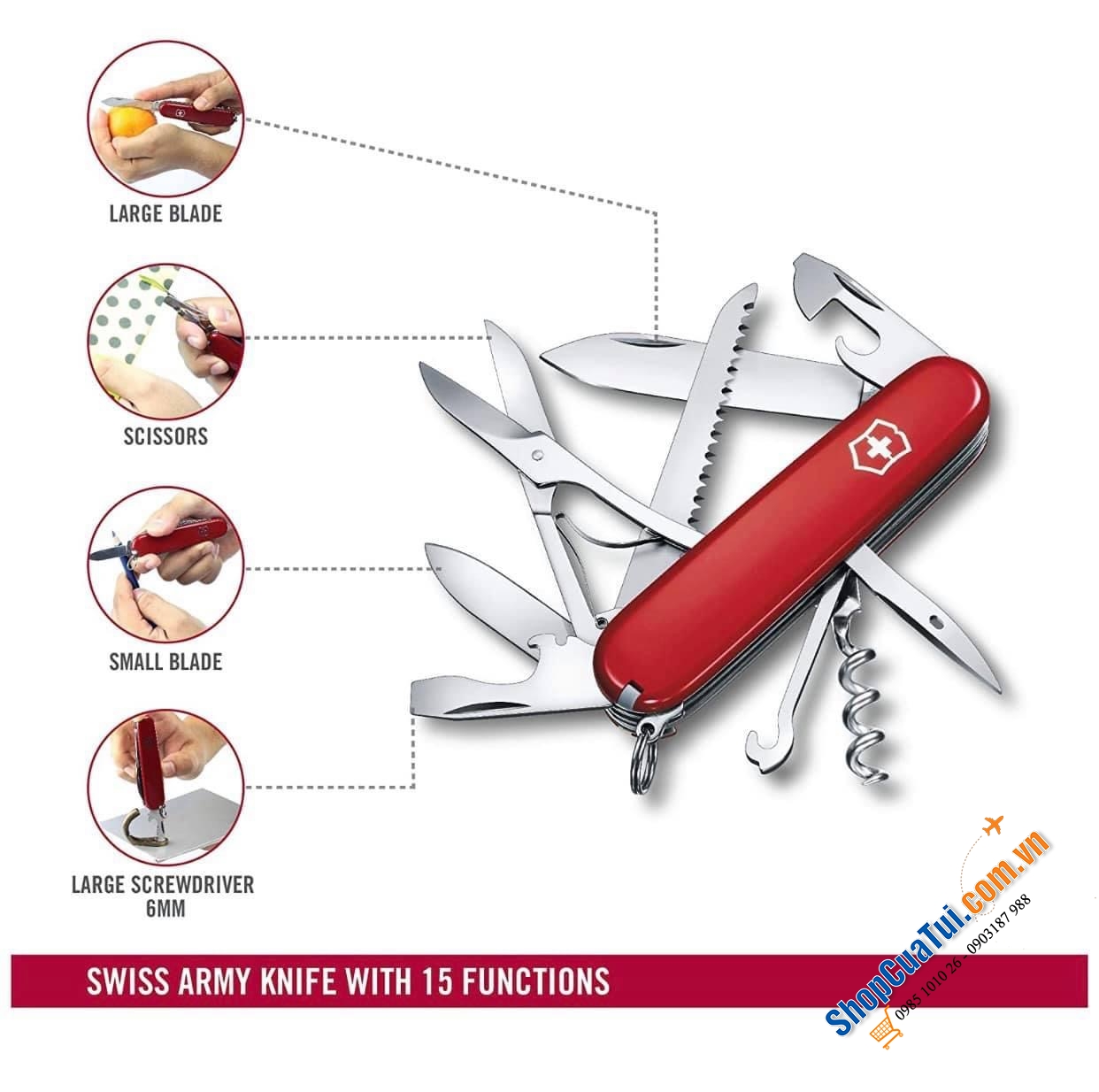 Bấm móng tay - DAO ĐA NĂNG VICTORINOX 17 MÓN