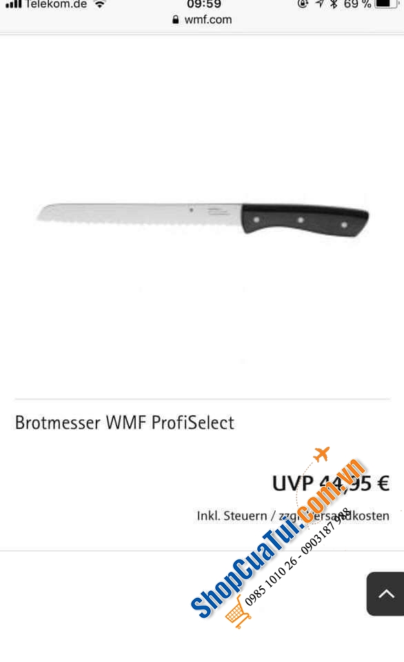 Dao cắt bánh mì WMF, dòng Profiselect