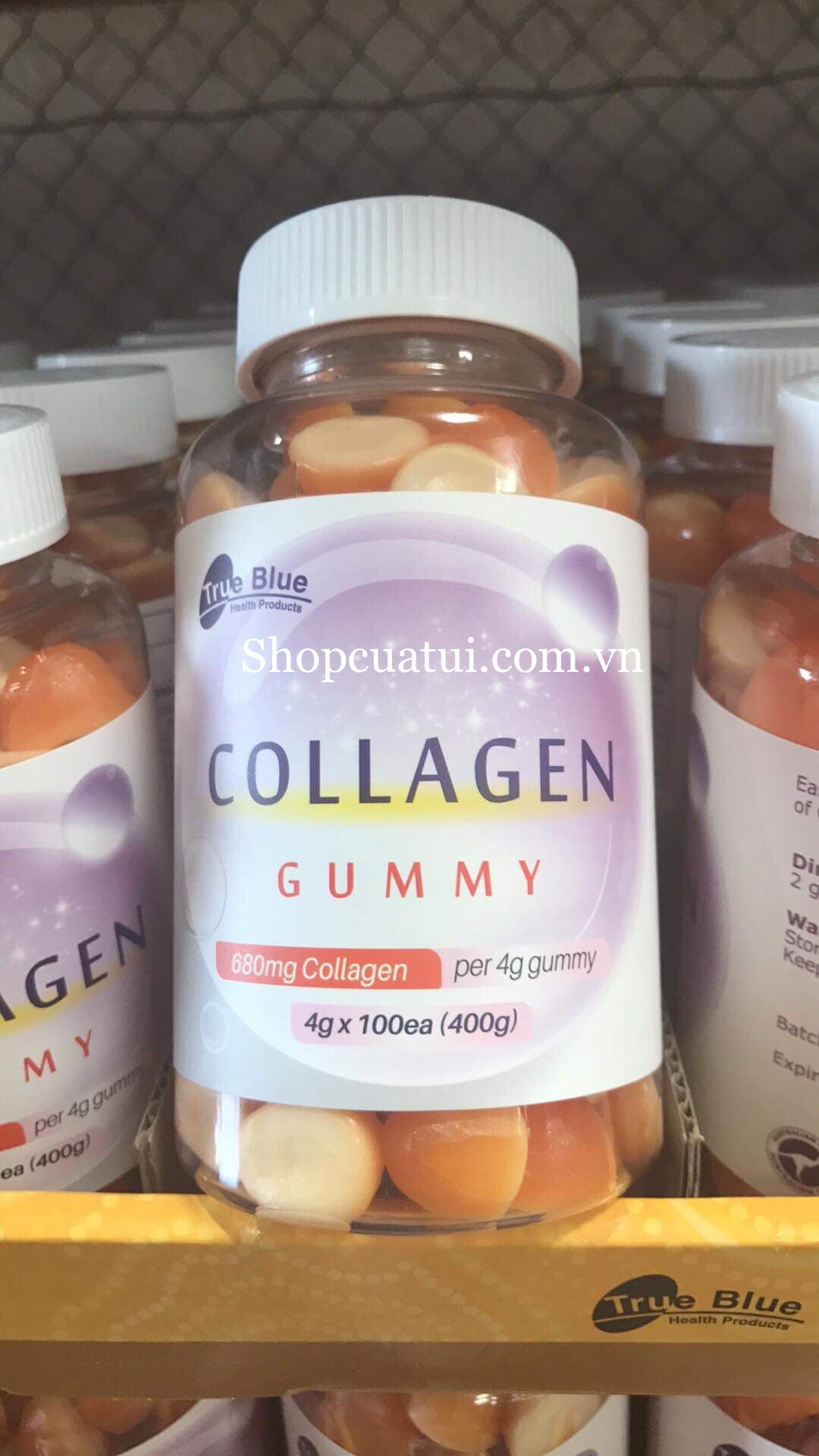 Collagen Gummy True Blue - cung cấp hàm lượng collagen cao 680mg -  ngăn ngừa lão hoá lọ 100 viên