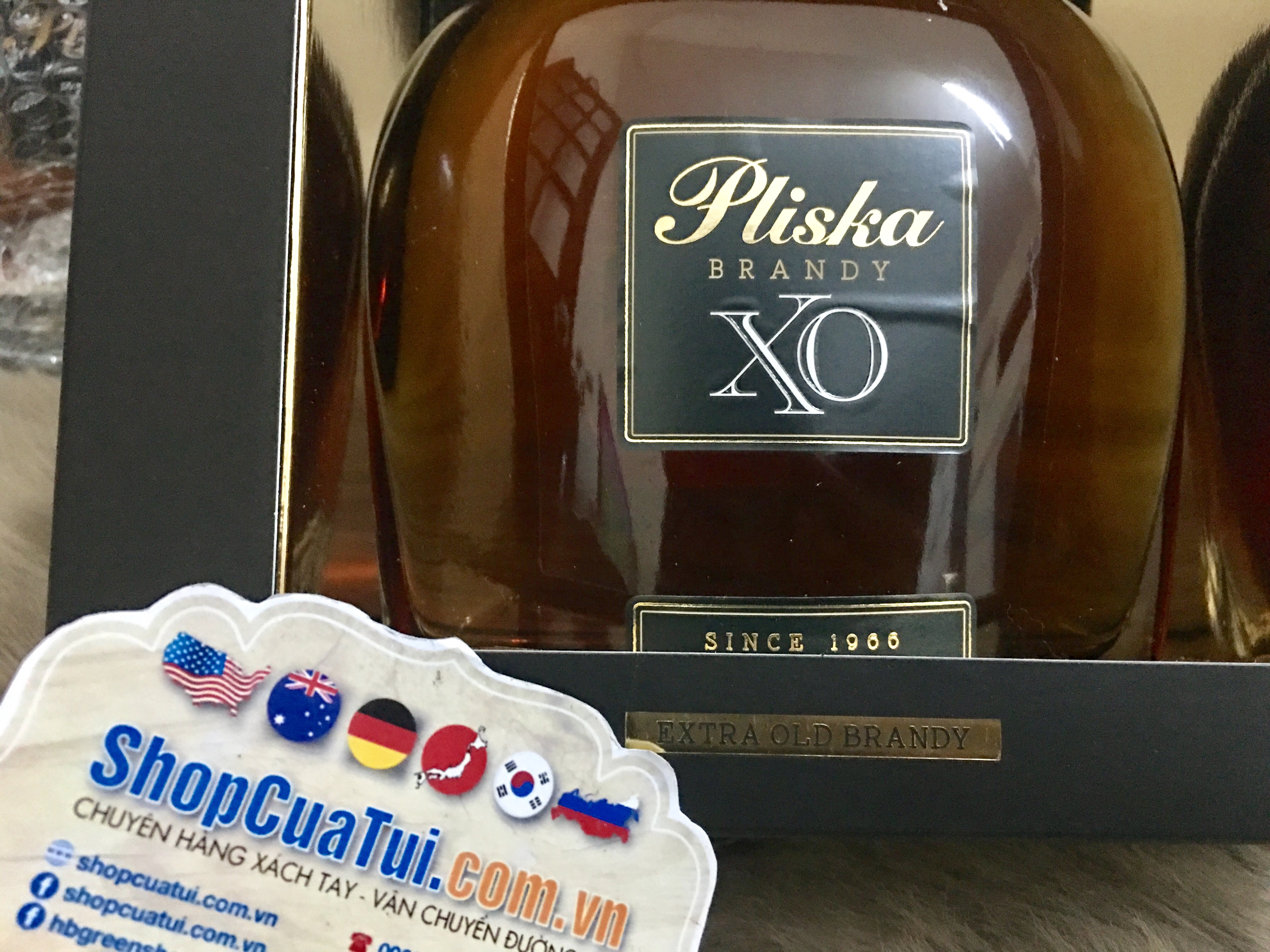 Rượu Pliska brandy XO 700ml của Bulgari nổi tiếng