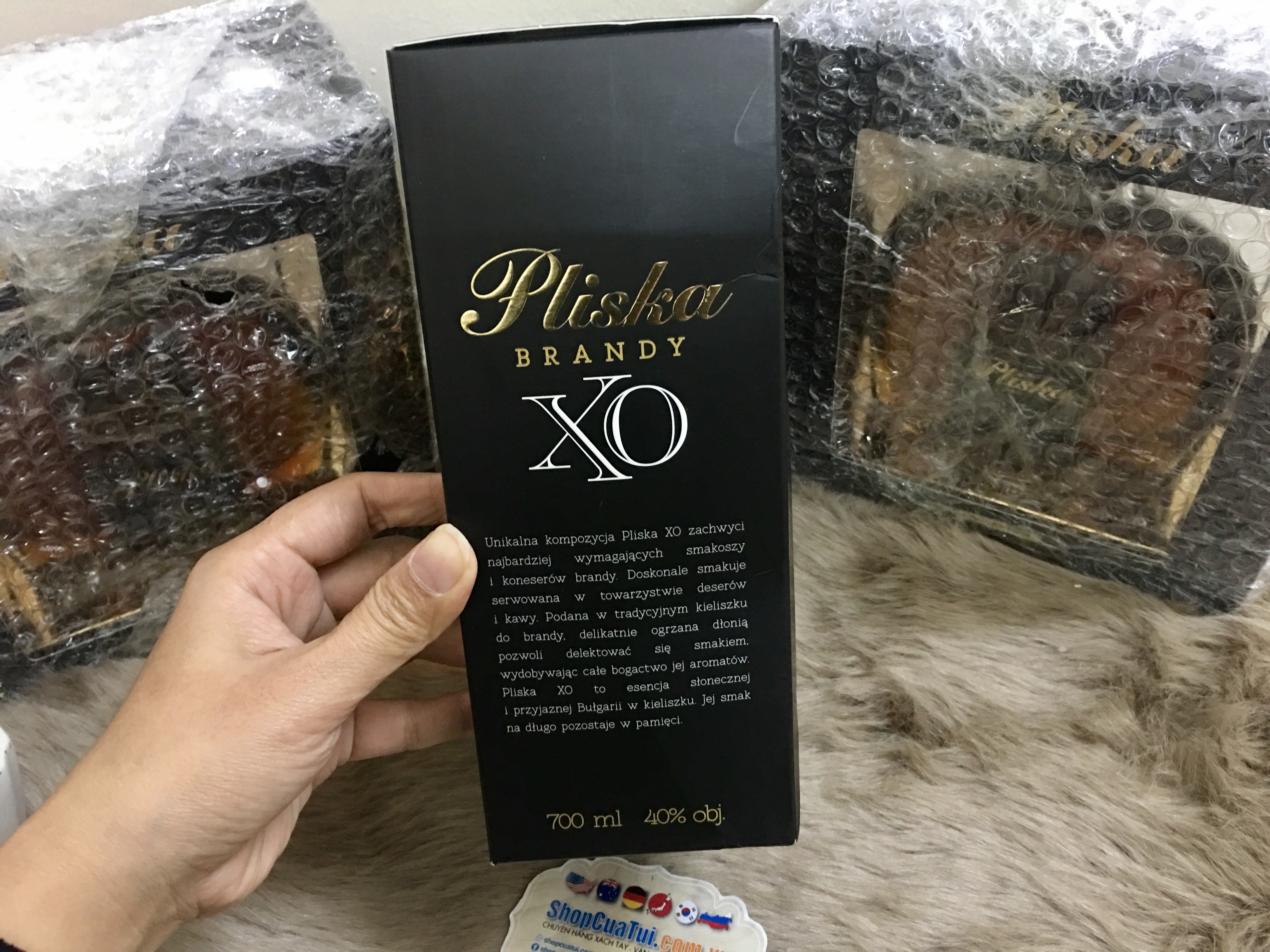 Rượu Pliska brandy XO 700ml của Bulgari nổi tiếng