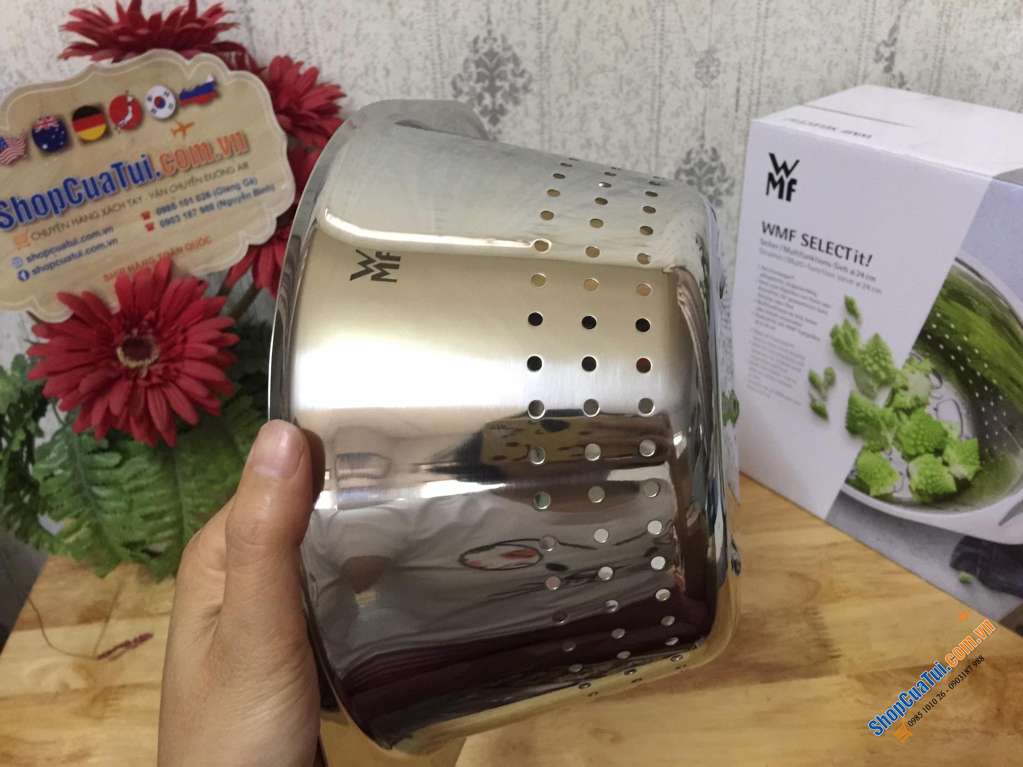 RỔ WMF INOX 2 QUAI CẦM SIÊU XỊN