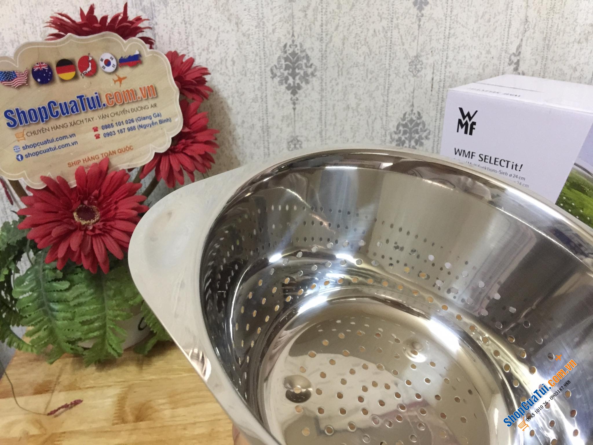 RỔ WMF INOX 2 QUAI CẦM SIÊU XỊN