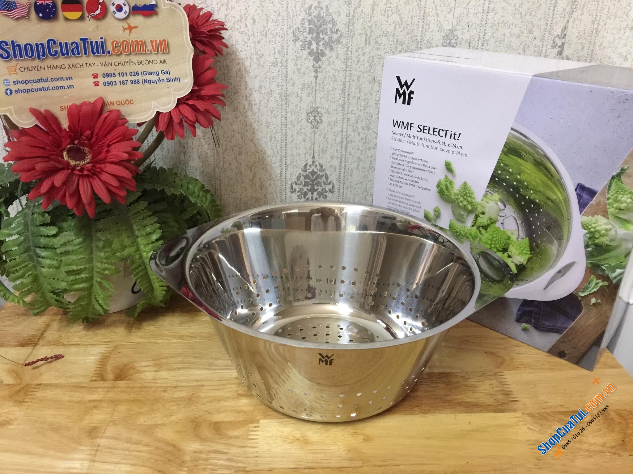 RỔ WMF INOX 2 QUAI CẦM SIÊU XỊN