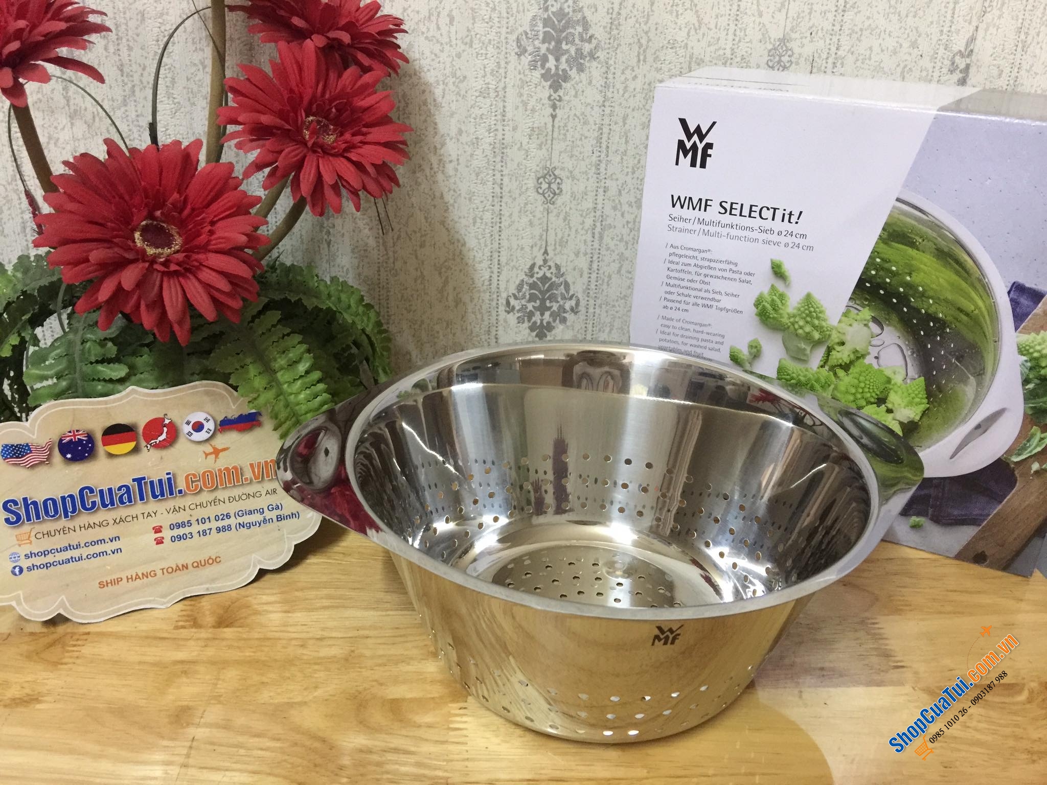 RỔ WMF INOX 2 QUAI CẦM SIÊU XỊN