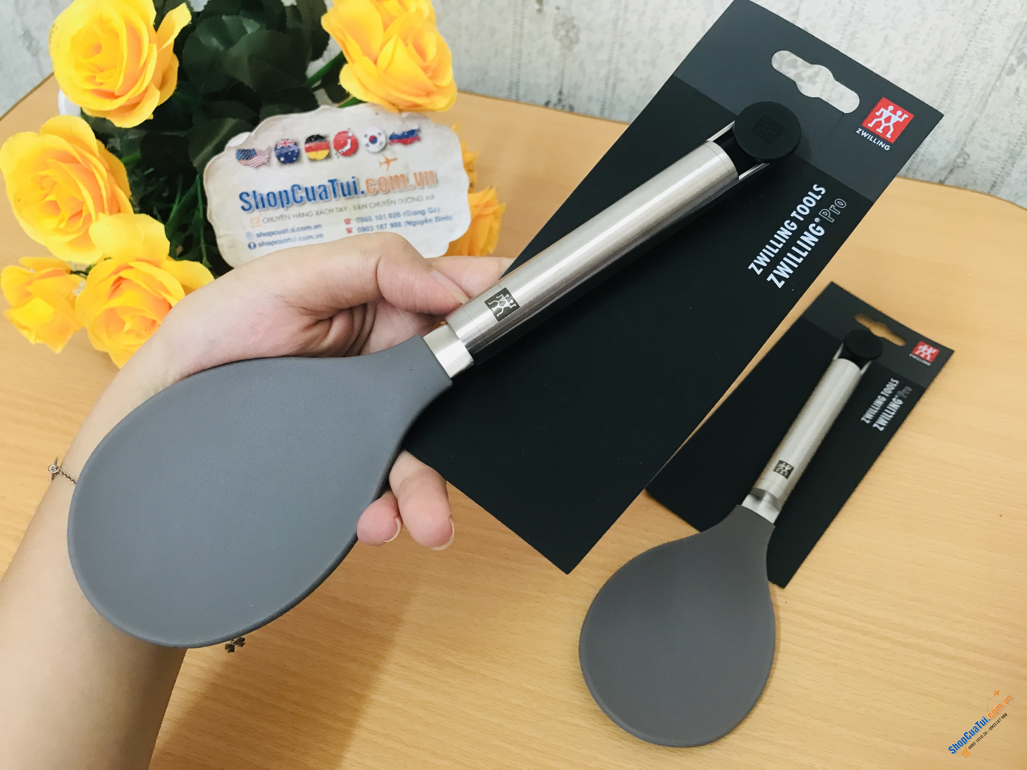 Thìa xới cơm - MUÔI MÚC CƠM ZWILLING - ĐỨC - màu xám