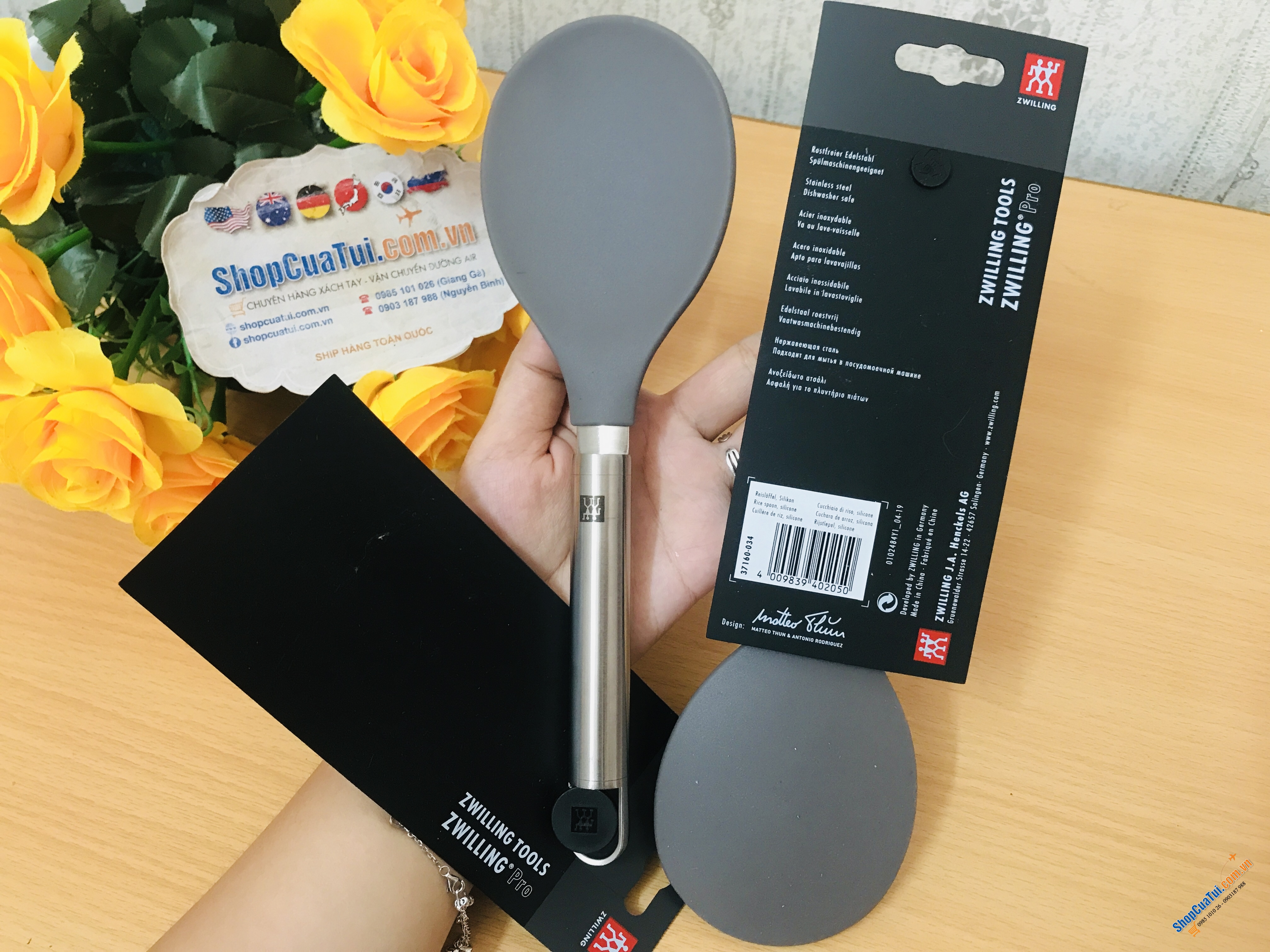 Thìa xới cơm - MUÔI MÚC CƠM ZWILLING - ĐỨC - màu xám