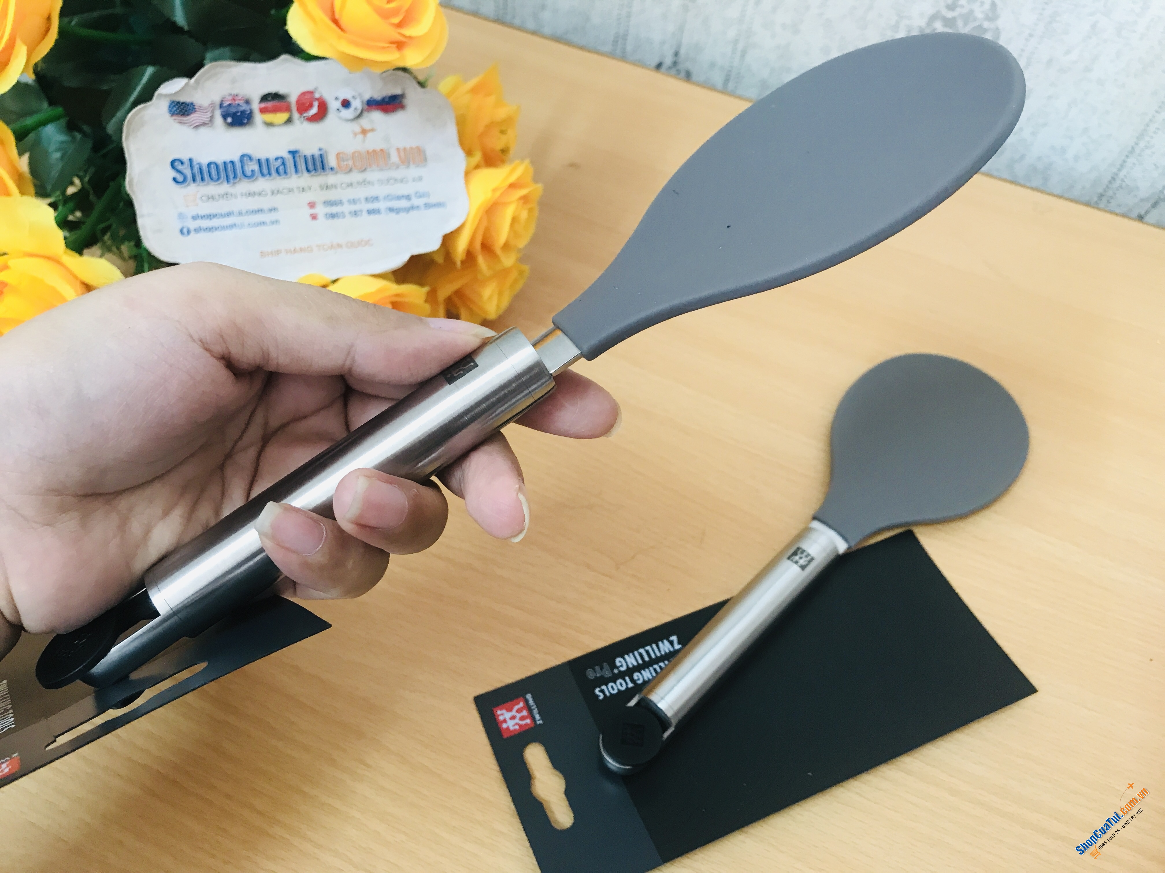 Thìa xới cơm - MUÔI MÚC CƠM ZWILLING - ĐỨC - màu xám