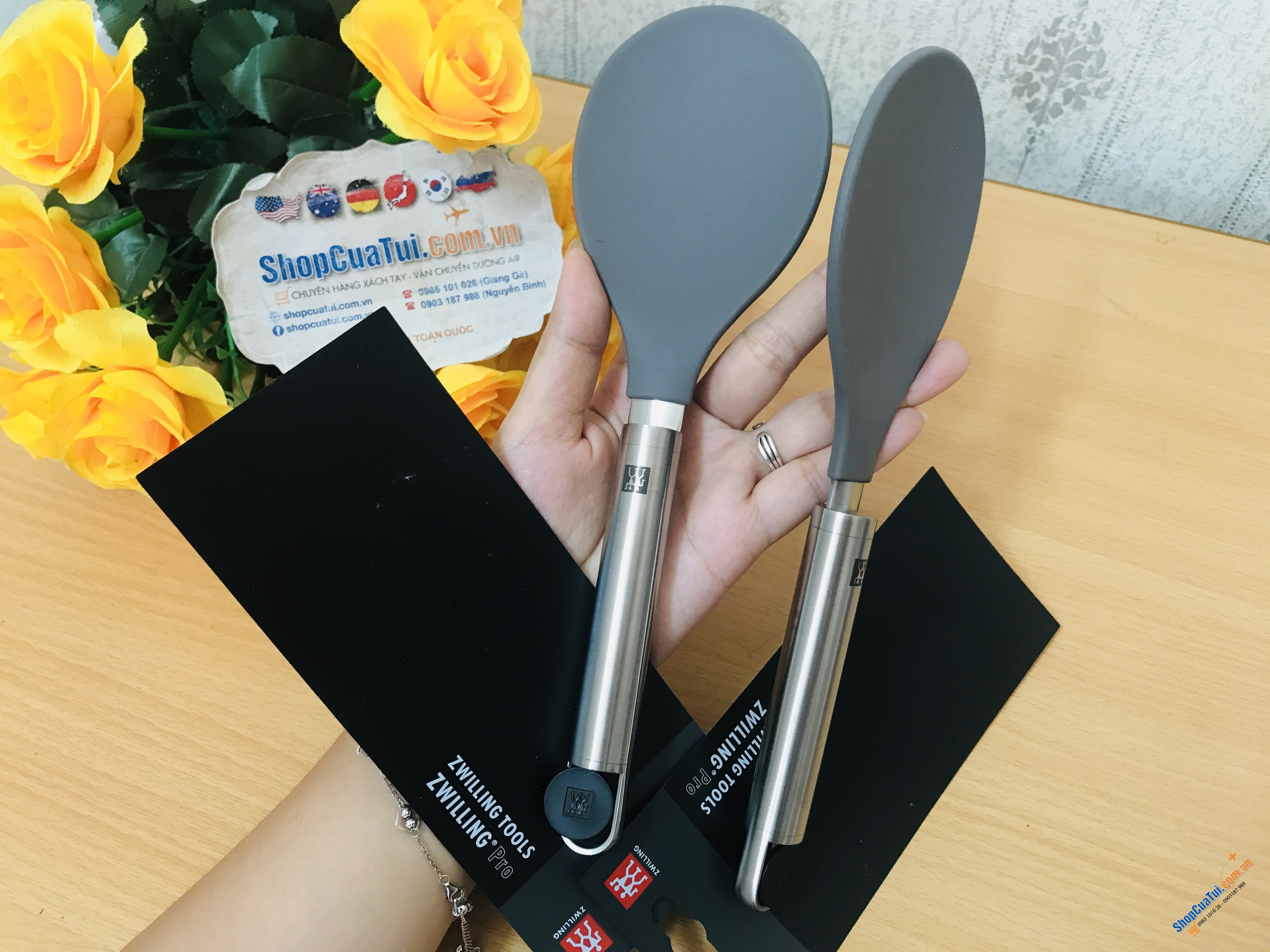 Thìa xới cơm - MUÔI MÚC CƠM ZWILLING - ĐỨC - màu xám