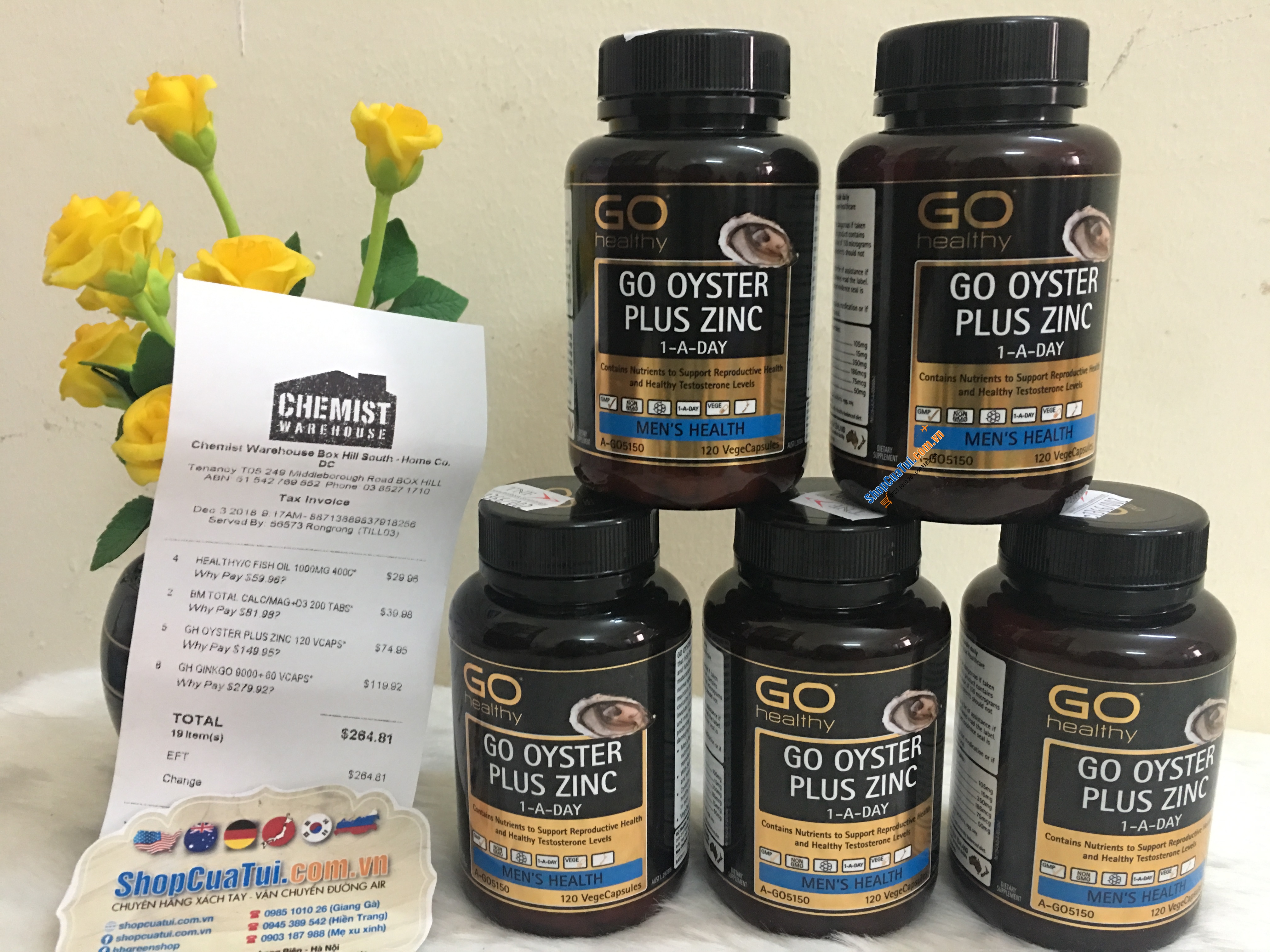 TĂNG CƯỜNG SINH LÝ NAM GIỚI TỪ TINH CHẤT HÀU GO HEALTHY GO OYSTER PLUS ZINC 120 VIÊN