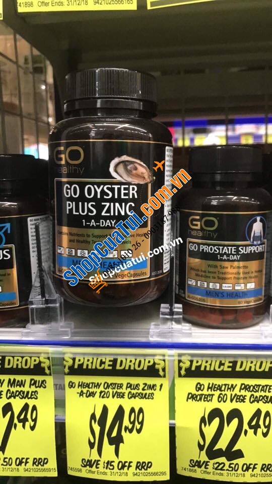 TĂNG CƯỜNG SINH LÝ NAM GIỚI TỪ TINH CHẤT HÀU GO HEALTHY GO OYSTER PLUS ZINC 120 VIÊN