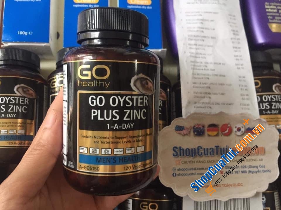 TĂNG CƯỜNG SINH LÝ NAM GIỚI TỪ TINH CHẤT HÀU GO HEALTHY GO OYSTER PLUS ZINC 120 VIÊN