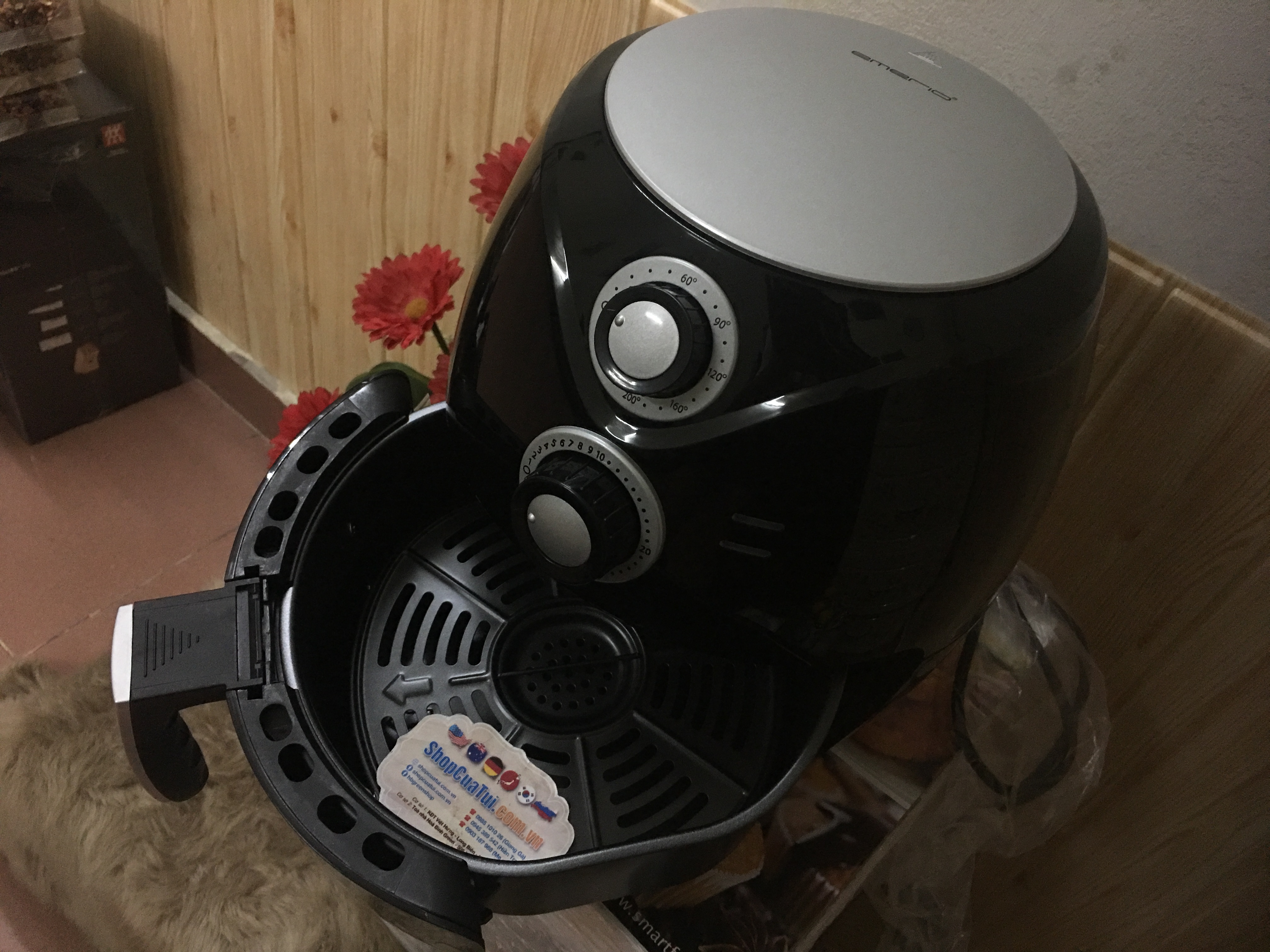 EMERIO-  SMART FRYER - NỒI CHIÊN không dầu NỘI ĐỊA ĐỨC ĐƯỢC ĐÁNH GIÁ “ Very Good “ 4,5/5