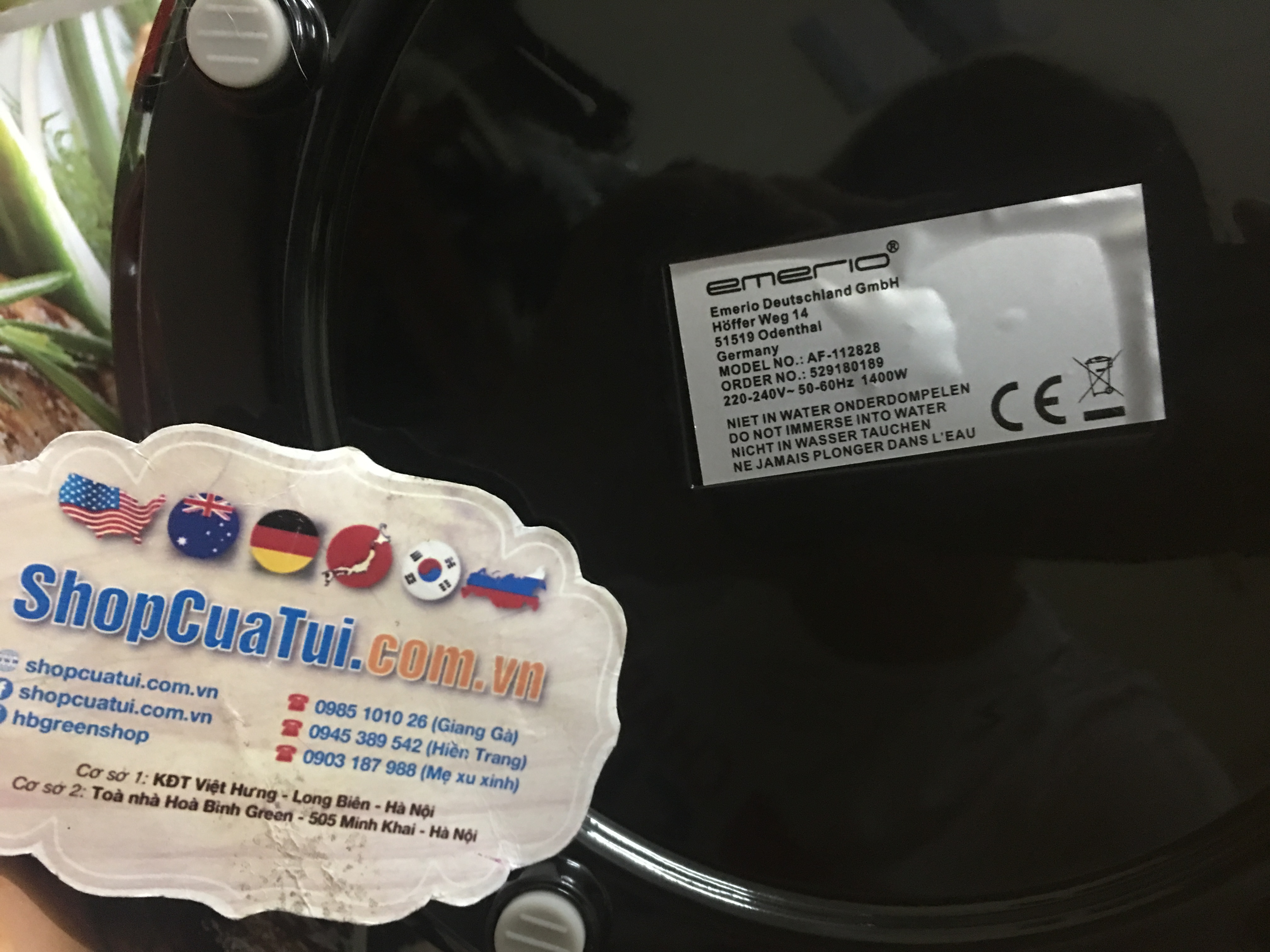 EMERIO-  SMART FRYER - NỒI CHIÊN không dầu NỘI ĐỊA ĐỨC ĐƯỢC ĐÁNH GIÁ “ Very Good “ 4,5/5