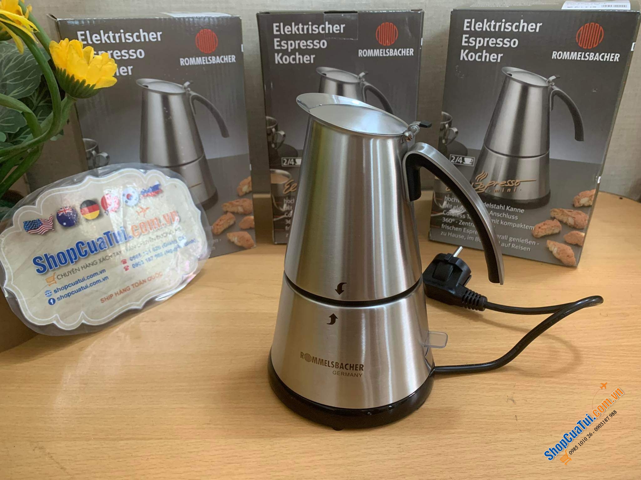 MÁY NẤU CÀ PHÊ ROMMELSBACHER  loại 4 tách