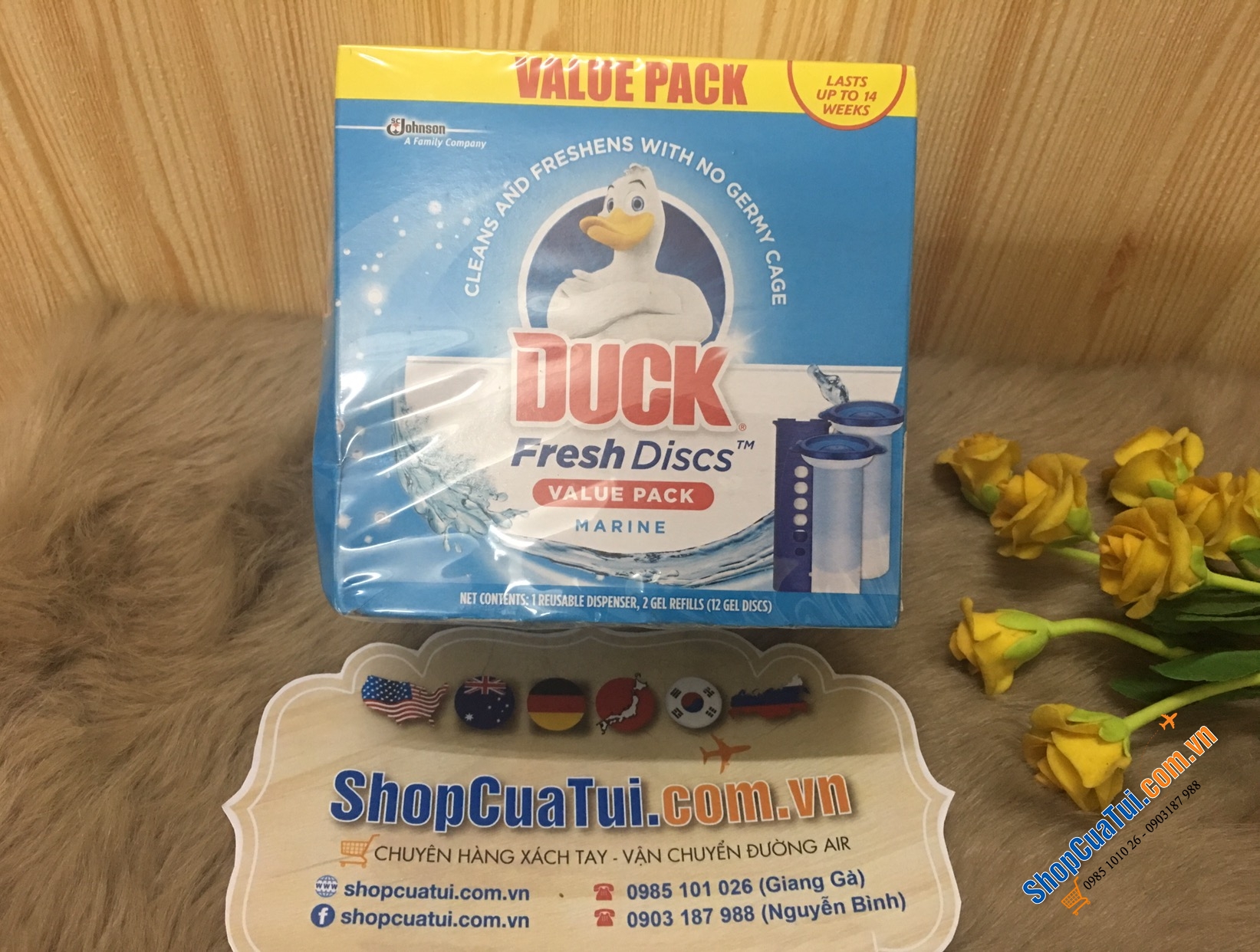 BỘ SẢN PHẨM ĐẾN TỪ MEXICO - DUCK FRESH DISCS - DIỆT TRỪ MÙI HÔI VÀ VI KHUẨN BỒN CẦU WC GIA ĐÌNH BẠN
