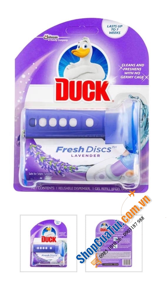 BỘ SẢN PHẨM ĐẾN TỪ MEXICO - DUCK FRESH DISCS - DIỆT TRỪ MÙI HÔI VÀ VI KHUẨN BỒN CẦU WC GIA ĐÌNH BẠN