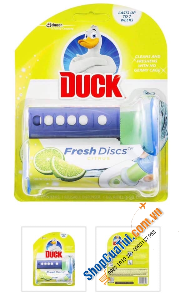 BỘ SẢN PHẨM ĐẾN TỪ MEXICO - DUCK FRESH DISCS - DIỆT TRỪ MÙI HÔI VÀ VI KHUẨN BỒN CẦU WC GIA ĐÌNH BẠN