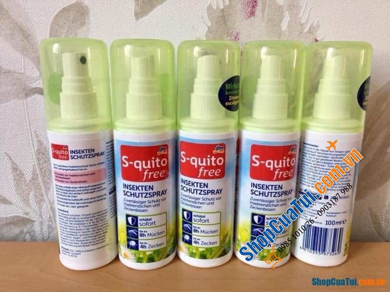 XỊT CHỐNG MUỖI VÀ CÔN TRÙNG S-QUITO FREE không gây hại cho da bé.