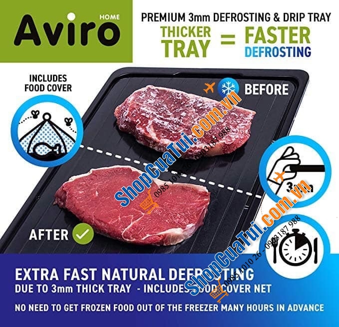 THỚT RÃ ĐÔNG AVIRO KÈM MÀN CHE CHỐNG RUỒI MUỖI