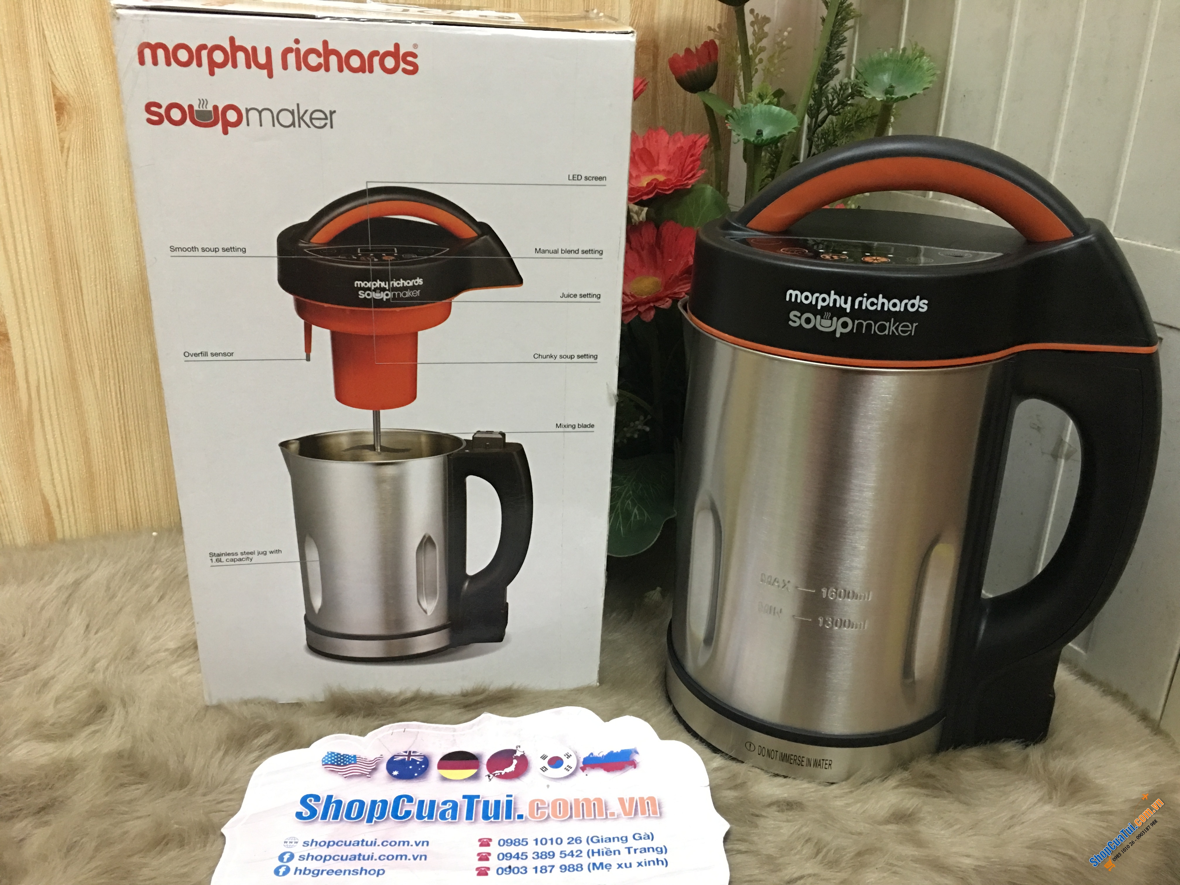 Máy làm sữa đậu nành, làm súp... hãng Morphy Richards