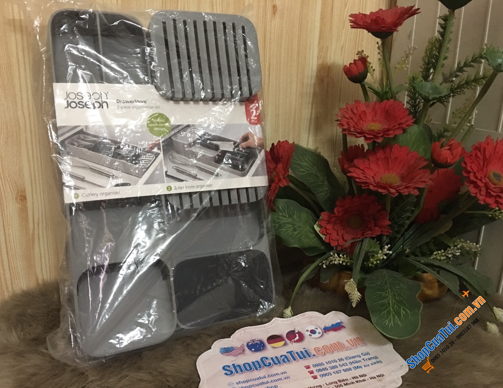 KHAY ĐỰNG DAO VÀ THÌA DĨA 2 TẦNG JOSEPH JOSEPH