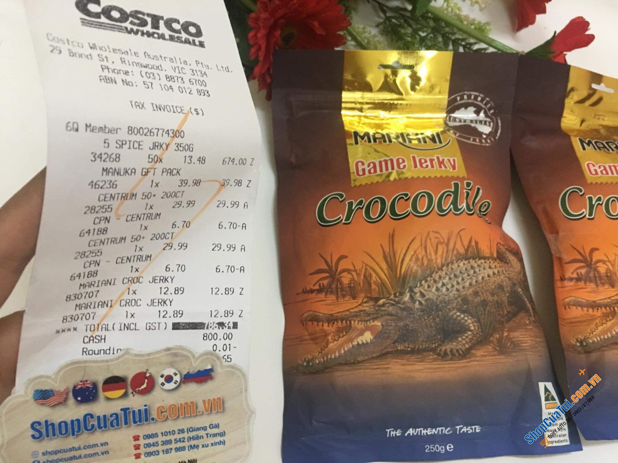 THỊT KHÔ CÁ SẤU CỦA ÚC MARIANI GAME JERKY - CROCODILE 250g