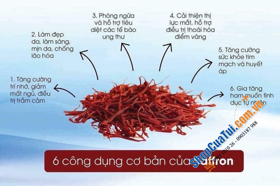 NHUỴ HOA NGHỆ TÂY SAFFRON - HÀNG CHUẨN XÁCH TAY ĐỨC ĐỦ BILL BAO HỊN 5Gr