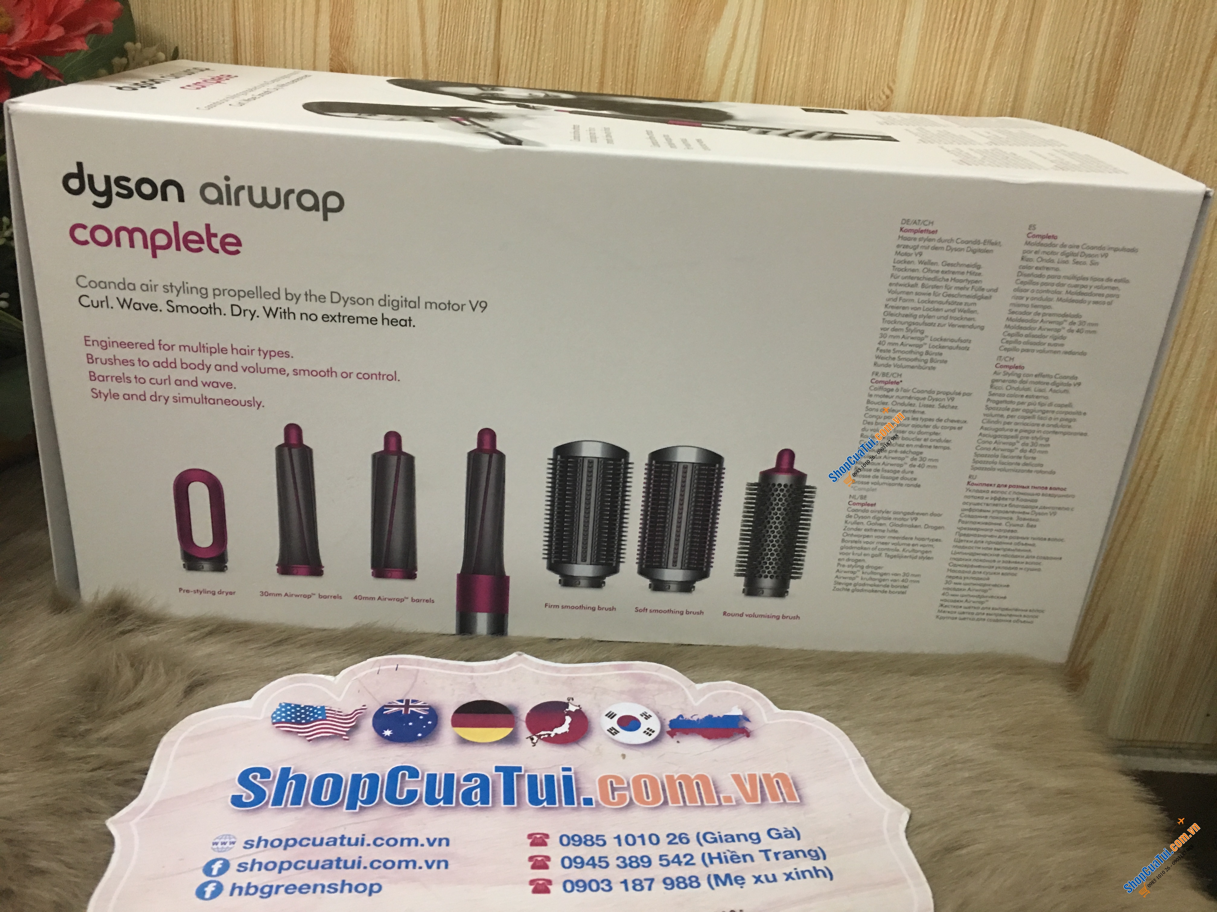 bộ sấy uốn tóc siêu nổi tiếng:   DYSON AIRWRAP COMPLETE - bản Châu Âu