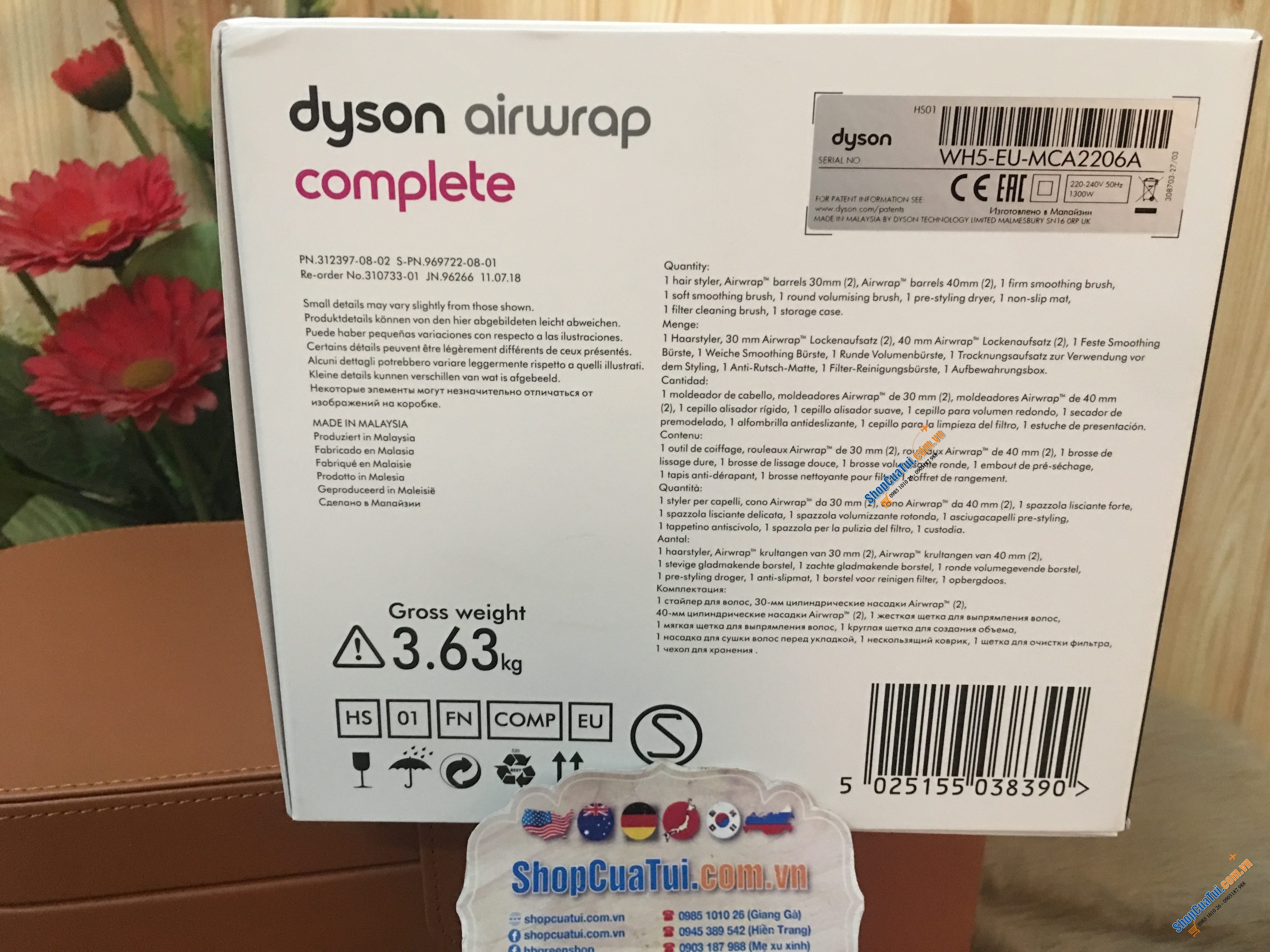 bộ sấy uốn tóc siêu nổi tiếng:   DYSON AIRWRAP COMPLETE - bản Châu Âu