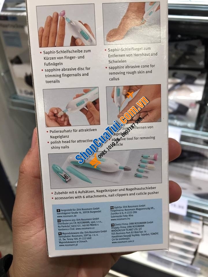 Bộ chăm sóc tay chân Ideenwelt - Hàng nội địa Đức - Set cơ bản dùng để làm đẹp, làm nhẵn và làm sạch bề mặt móng tay, móng chân