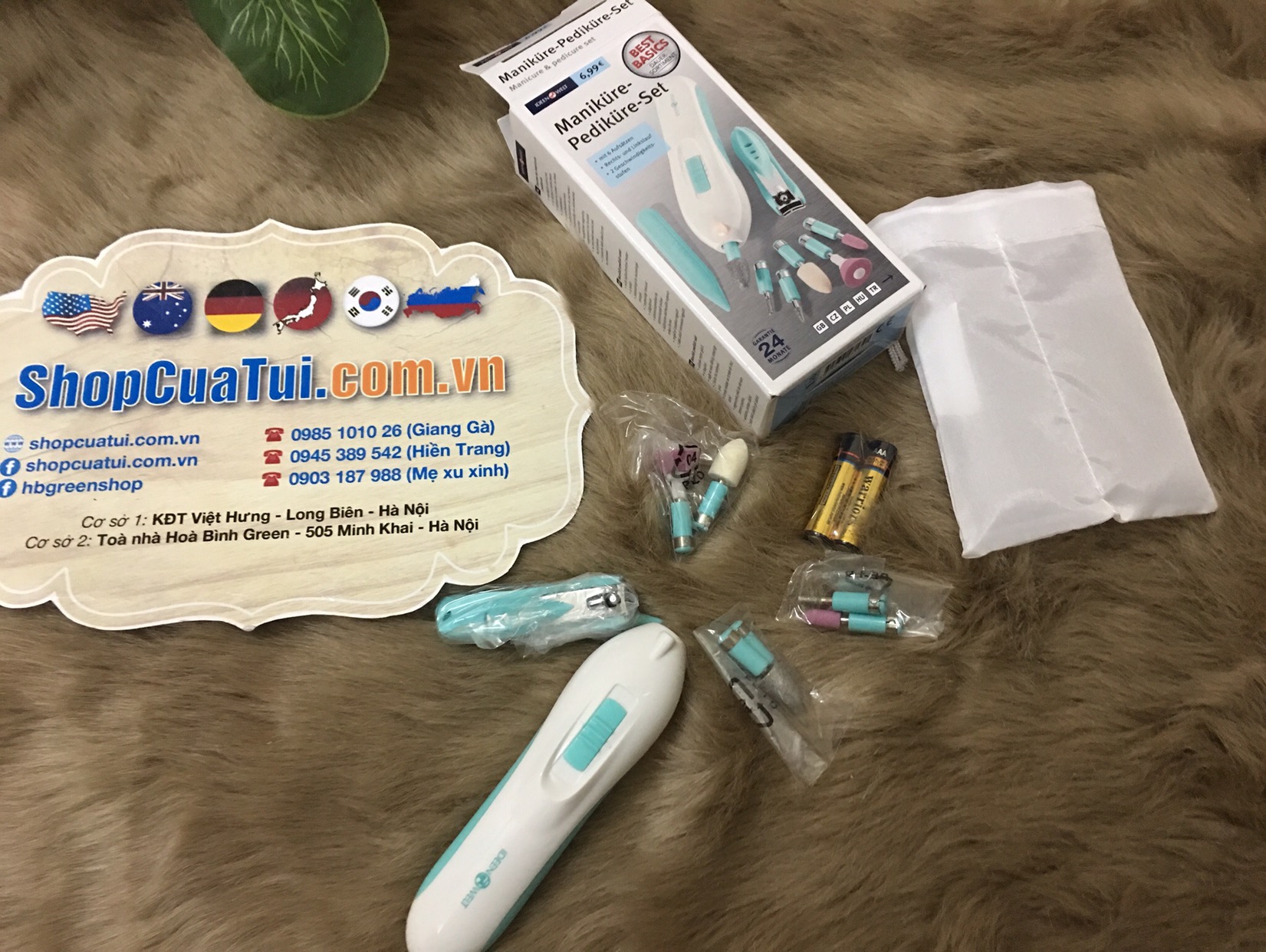 Bộ chăm sóc tay chân Ideenwelt - Hàng nội địa Đức - Set cơ bản dùng để làm đẹp, làm nhẵn và làm sạch bề mặt móng tay, móng chân