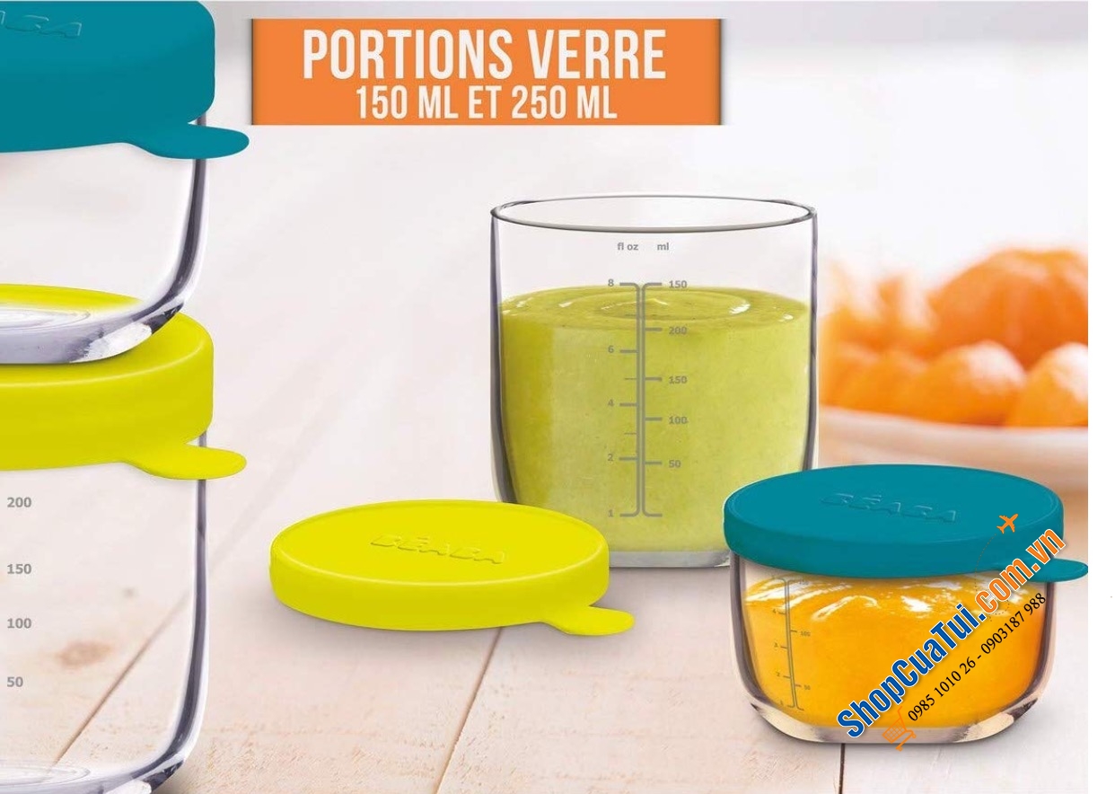 SET 2 BÌNH CHIA SỮA BEABA 150ml và 250ml Made in France  - TIỆN LỢI KHI ĐU CHƠI, DU LỊCH