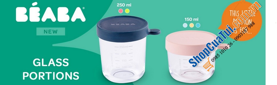 SET 2 BÌNH CHIA SỮA BEABA 150ml và 250ml Made in France  - TIỆN LỢI KHI ĐU CHƠI, DU LỊCH