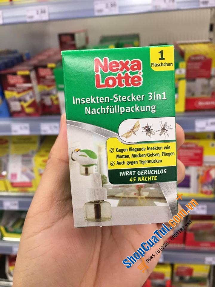 Máy đuổi muỗi xông tinh dầu 3 in 1 - Máy đuổi muỗi của Đức Nexa Lotte