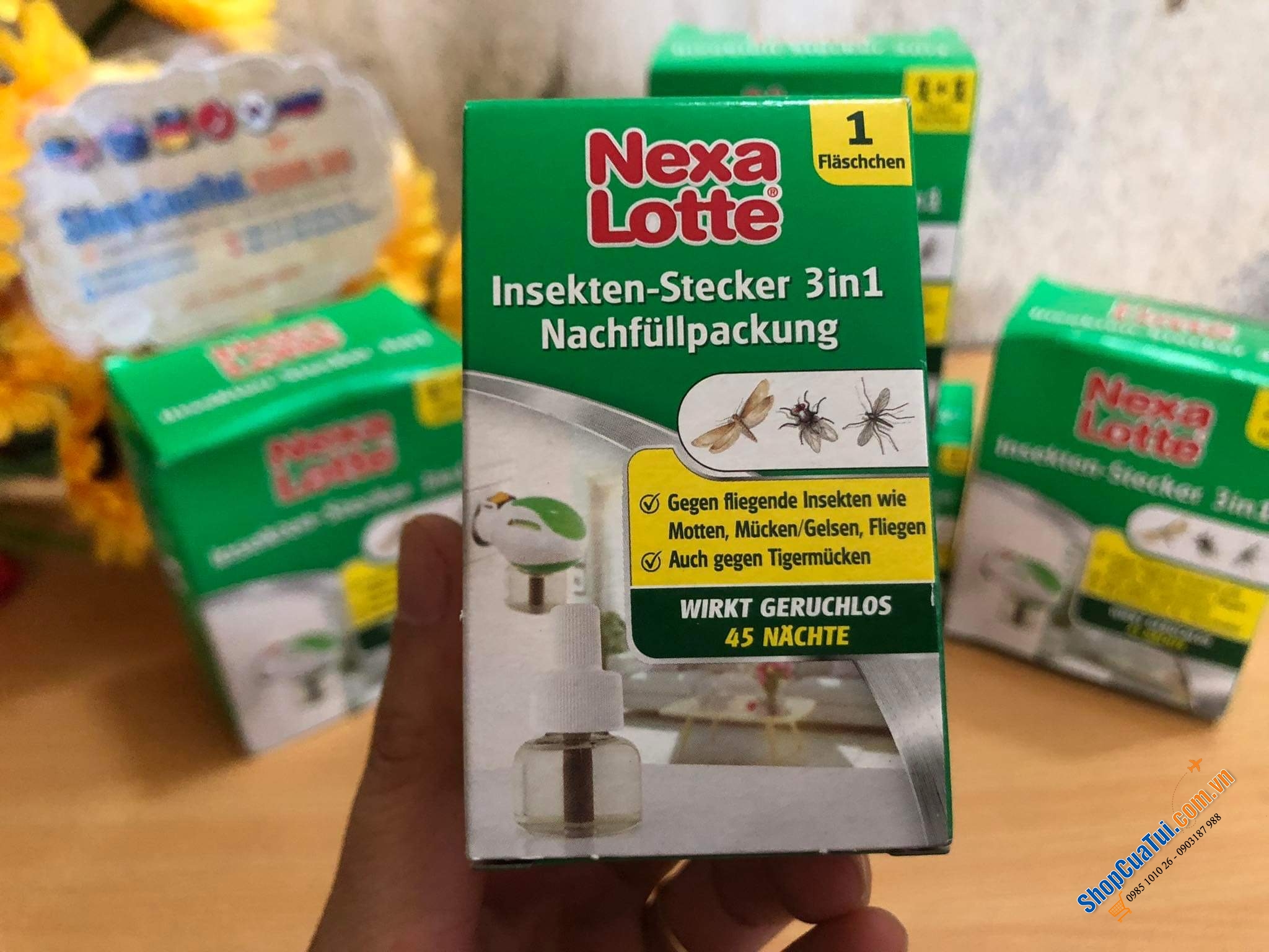 Máy đuổi muỗi xông tinh dầu 3 in 1 - Máy đuổi muỗi của Đức Nexa Lotte