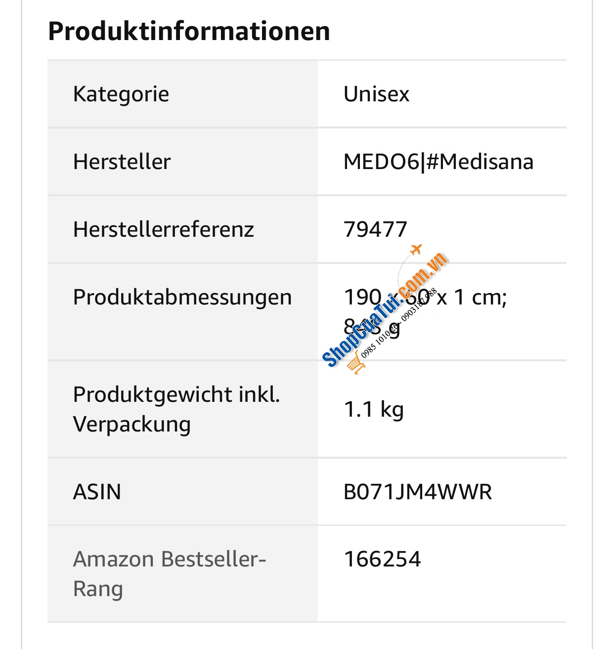 Thảm tập yoga và fitness Medisana 