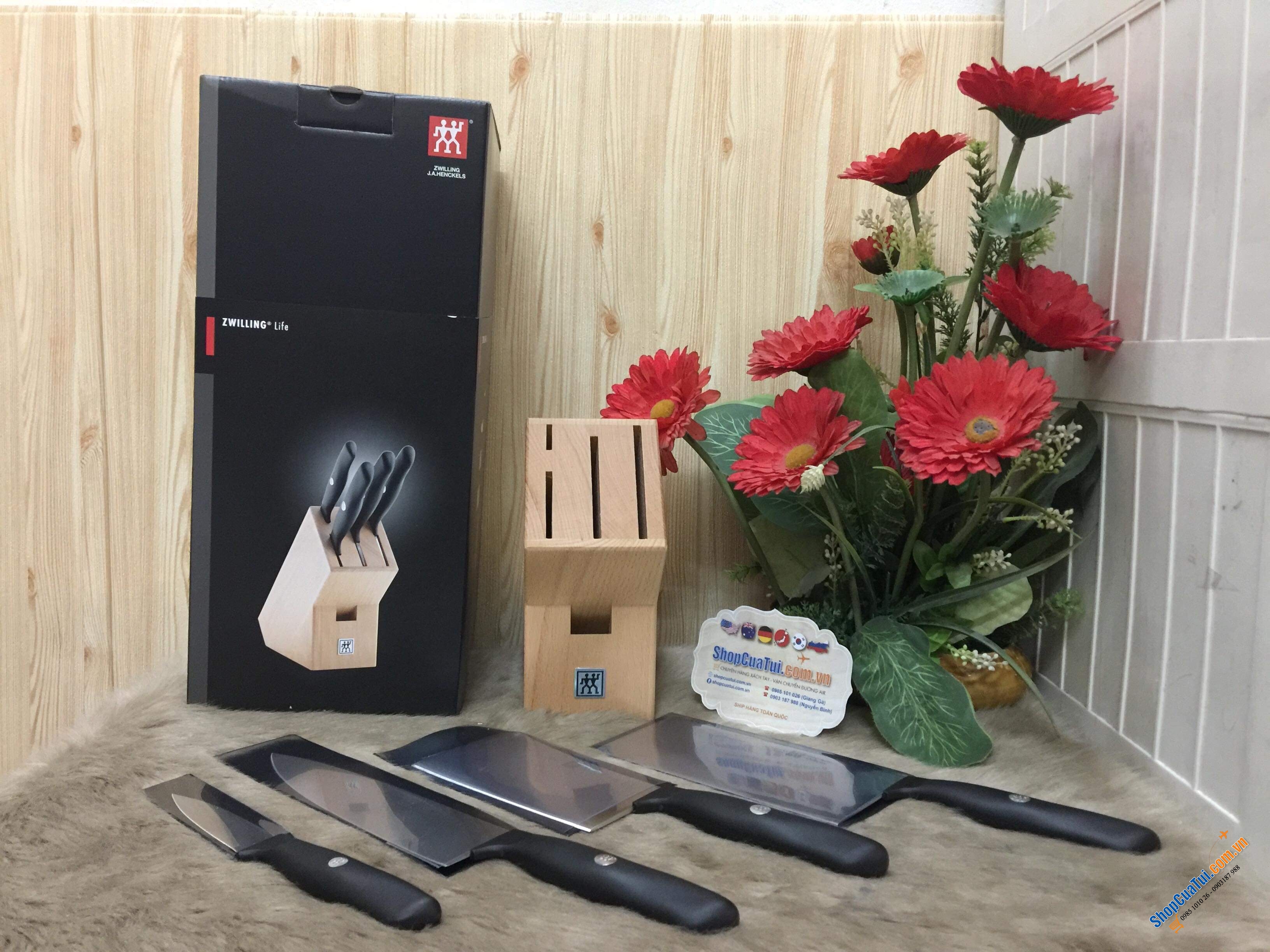 BỘ DAO ZWILLING LIFE 5 món - MADE IN GERMANY SẢN XUẤT CHUẨN CHO NGƯỜI CHÂU Á