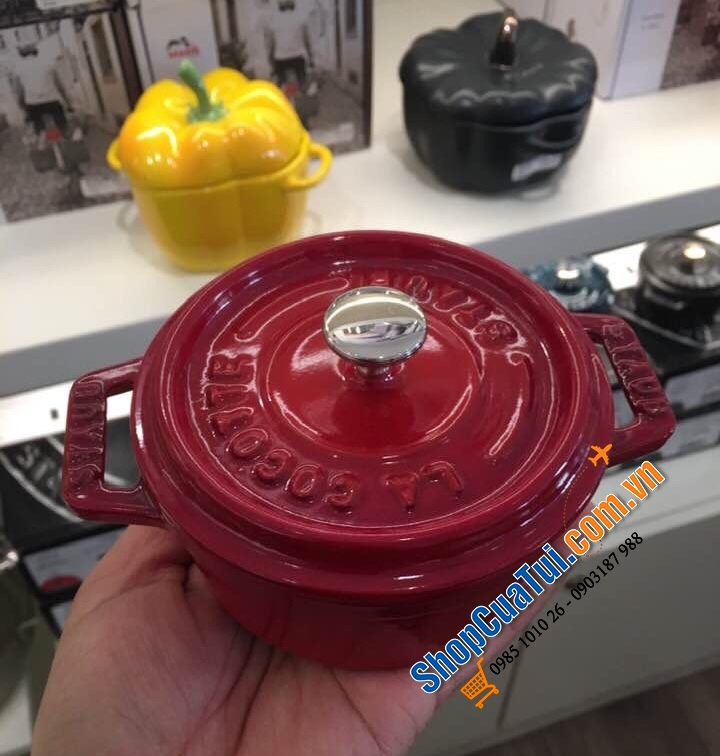 Nồi Staub đúc hoàn toàn gang 10 cm