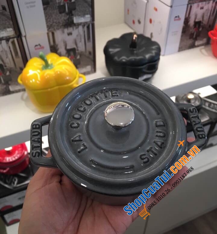Nồi Staub đúc hoàn toàn gang 10 cm