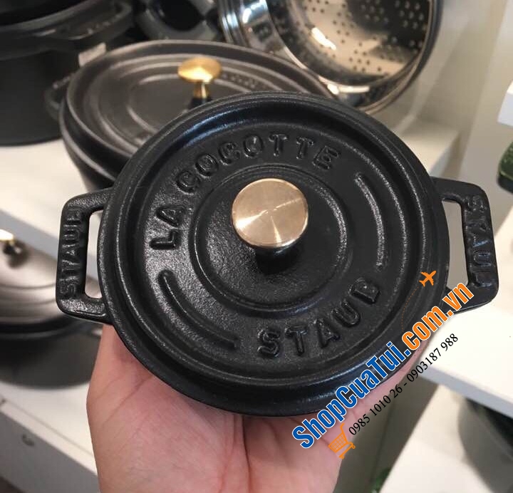 Nồi Staub đúc hoàn toàn gang 10 cm