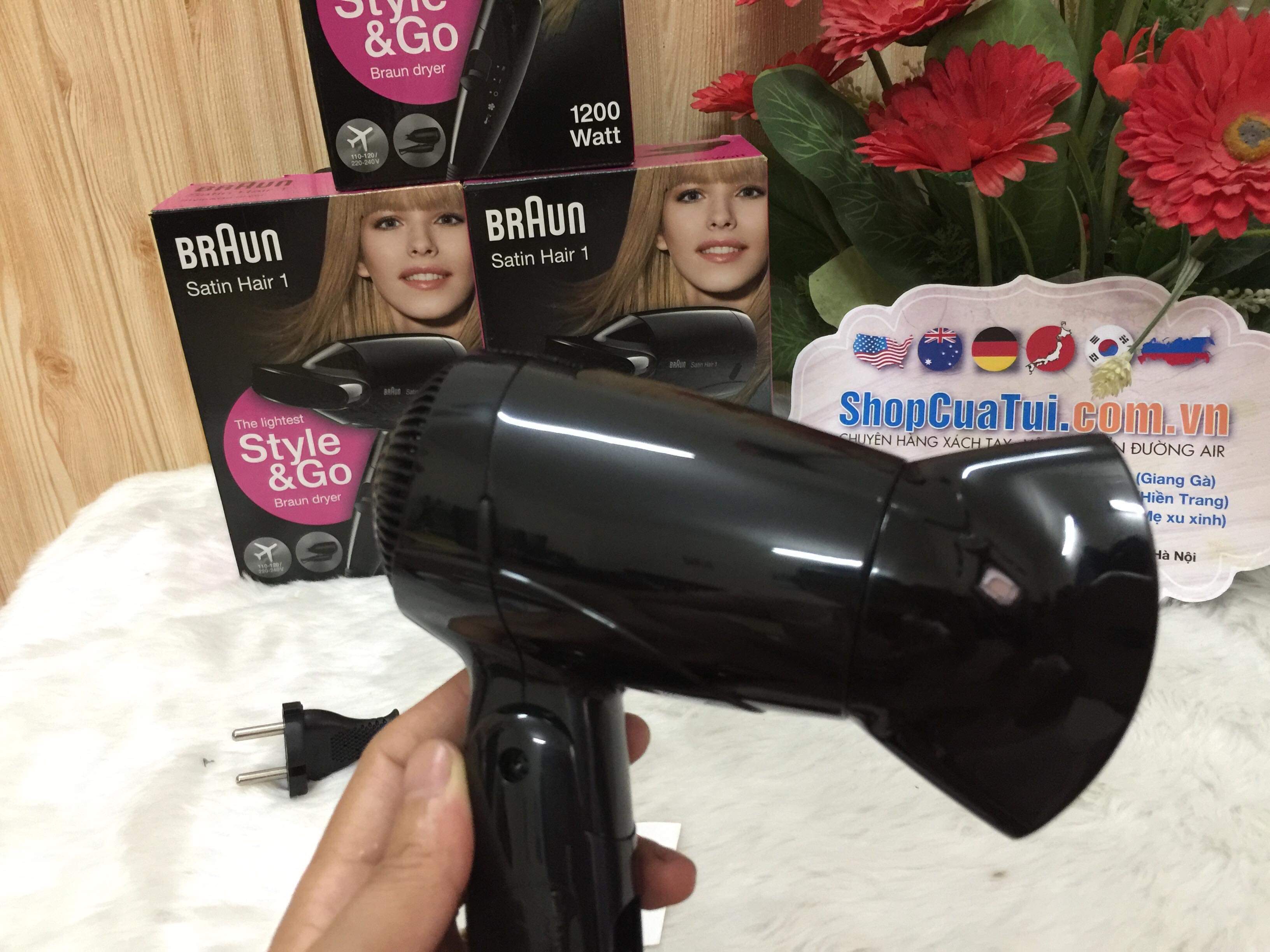 MÁY SẤY TÓC MINI BRAUN,  MÁY SẤY TÓC DU LỊCH BRAUN SATIN HAIR 1 - Style&Go Dryer