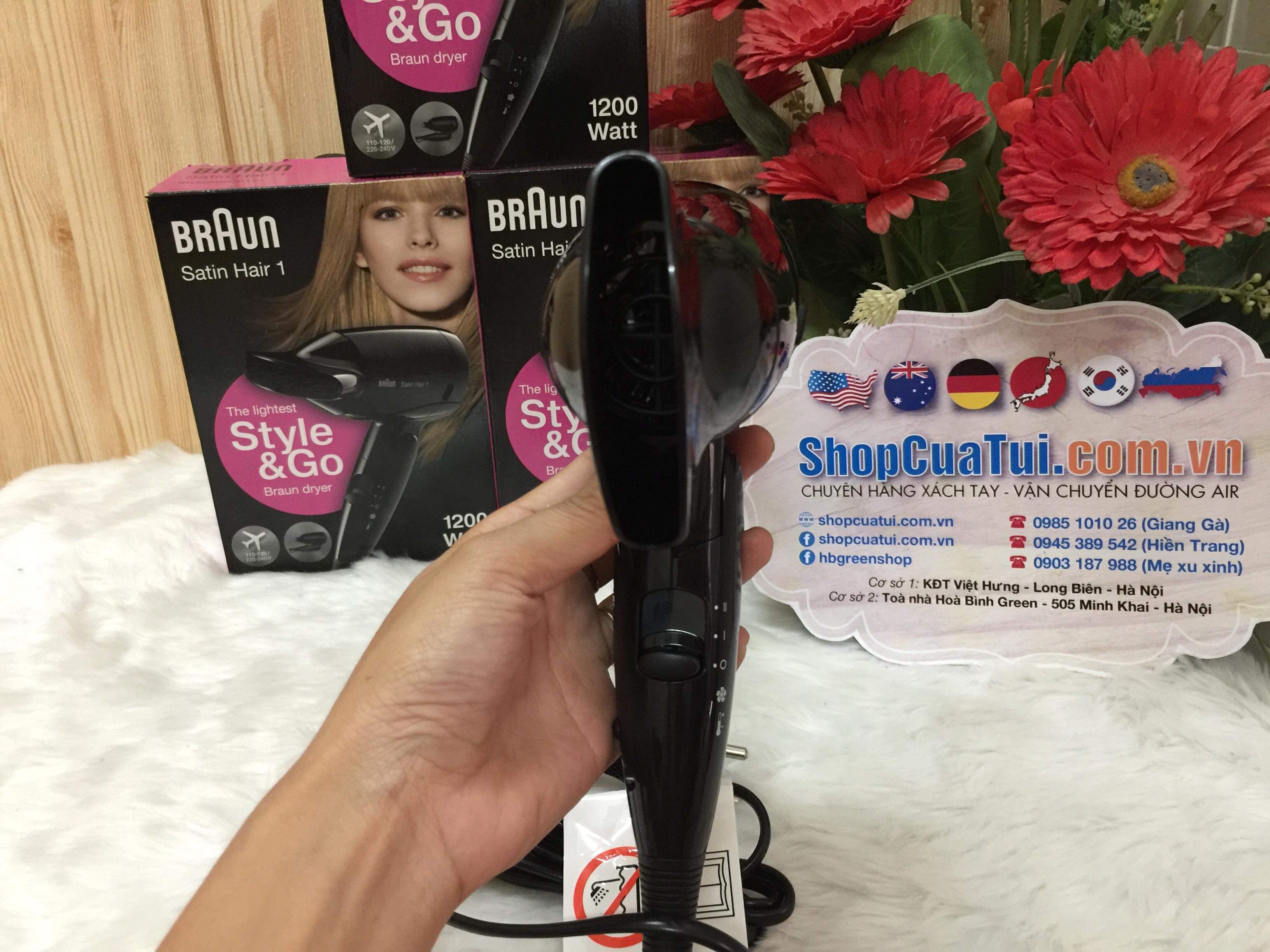 MÁY SẤY TÓC MINI BRAUN,  MÁY SẤY TÓC DU LỊCH BRAUN SATIN HAIR 1 - Style&Go Dryer