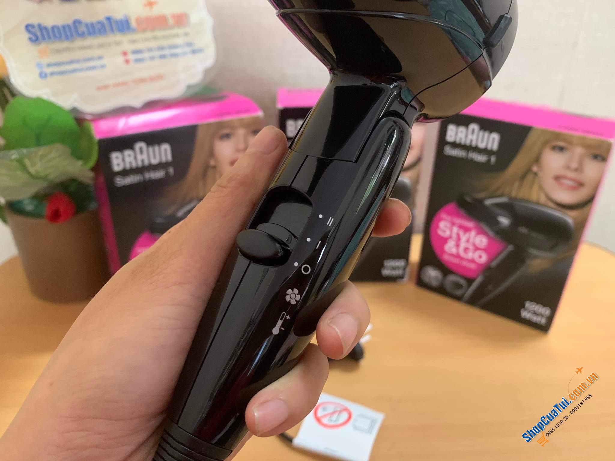 MÁY SẤY TÓC MINI BRAUN,  MÁY SẤY TÓC DU LỊCH BRAUN SATIN HAIR 1 - Style&Go Dryer