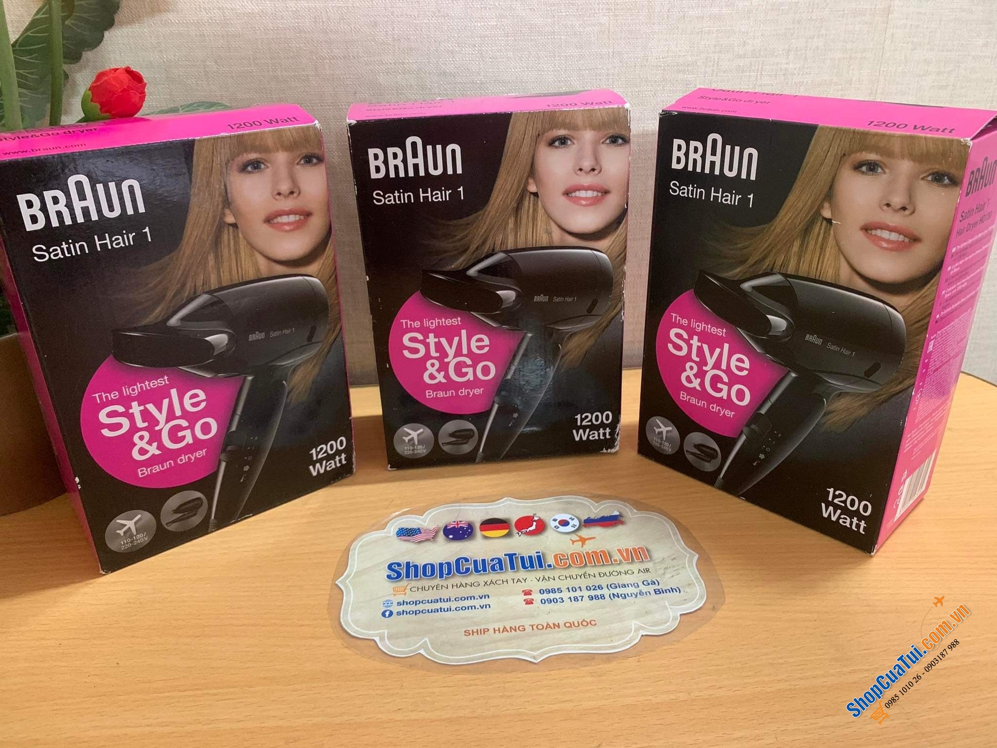 MÁY SẤY TÓC MINI BRAUN,  MÁY SẤY TÓC DU LỊCH BRAUN SATIN HAIR 1 - Style&Go Dryer