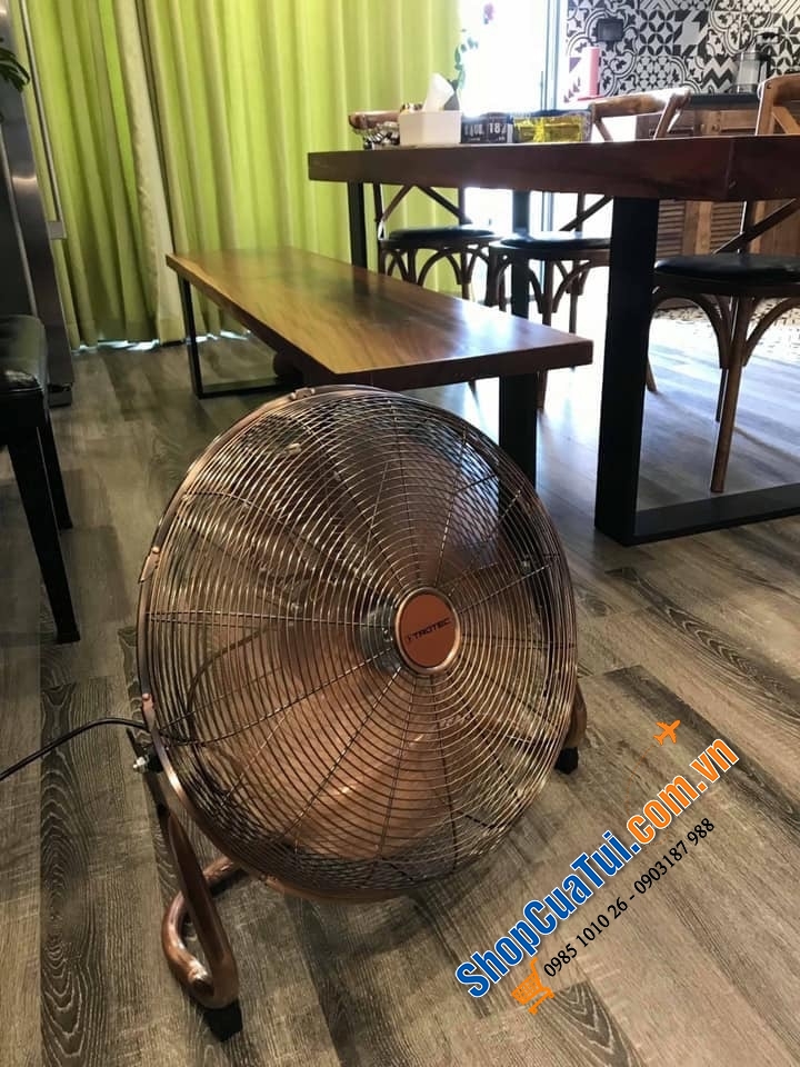 Quạt sàn Trotec TVM 17 phong cách Retro đường kính cánh quạt 45cm, Kích thước: 18 x 54 x 53,5cm
