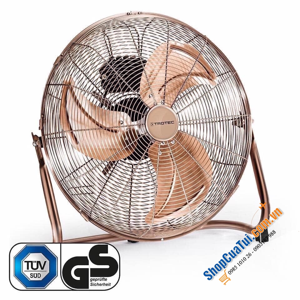 Quạt sàn Trotec TVM 17 phong cách Retro đường kính cánh quạt 45cm, Kích thước: 18 x 54 x 53,5cm