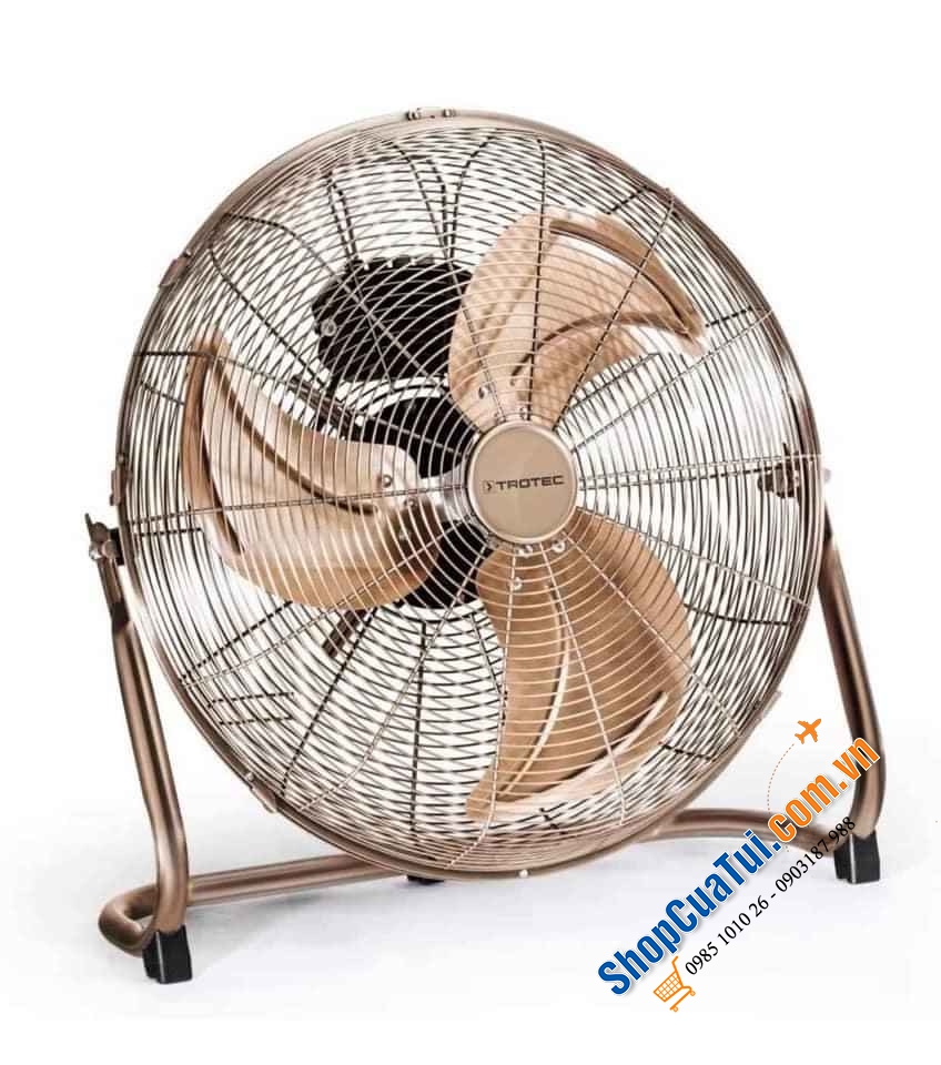 Quạt sàn Trotec TVM 17 phong cách Retro đường kính cánh quạt 45cm, Kích thước: 18 x 54 x 53,5cm