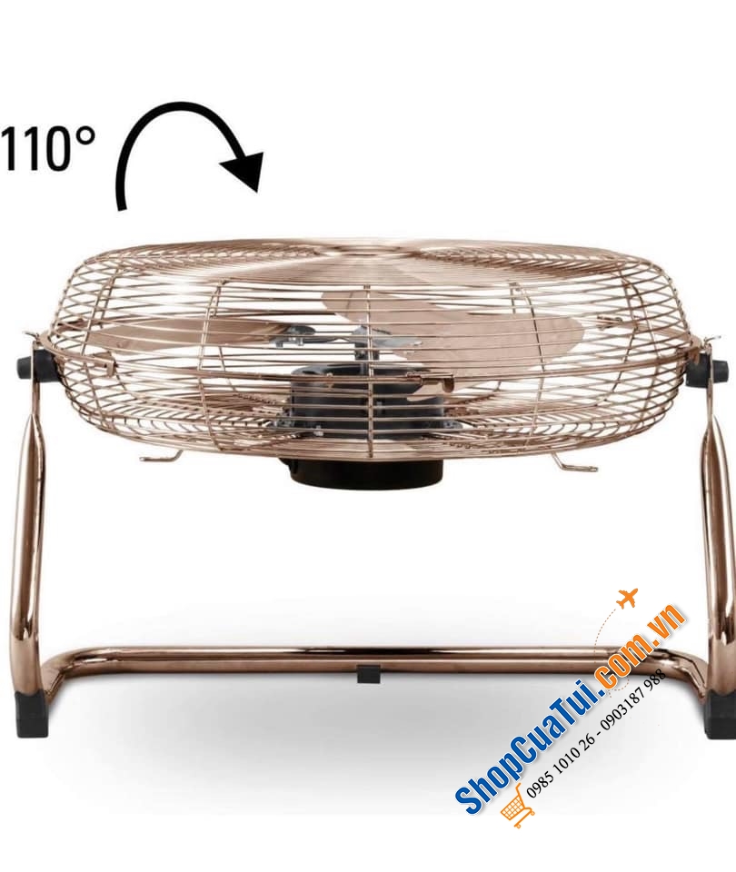 Quạt sàn Trotec TVM 17 phong cách Retro đường kính cánh quạt 45cm, Kích thước: 18 x 54 x 53,5cm